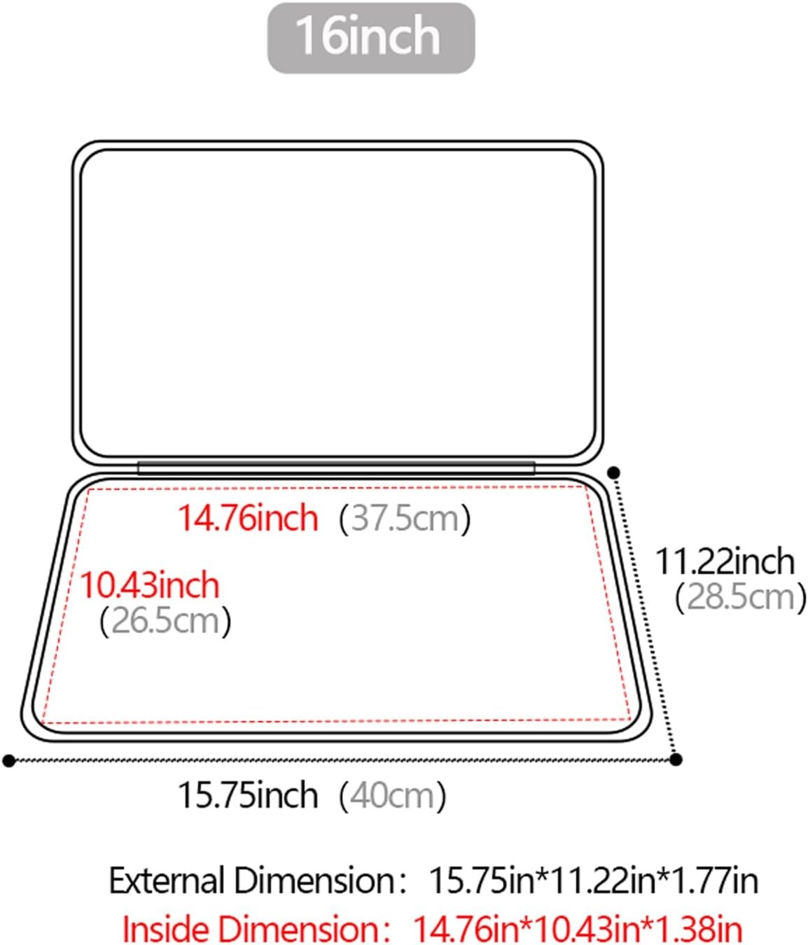 16inch Hard Laptop Case for Asus Rog Strix G16 2024 Gaming Laptop 16” and Lenovo
