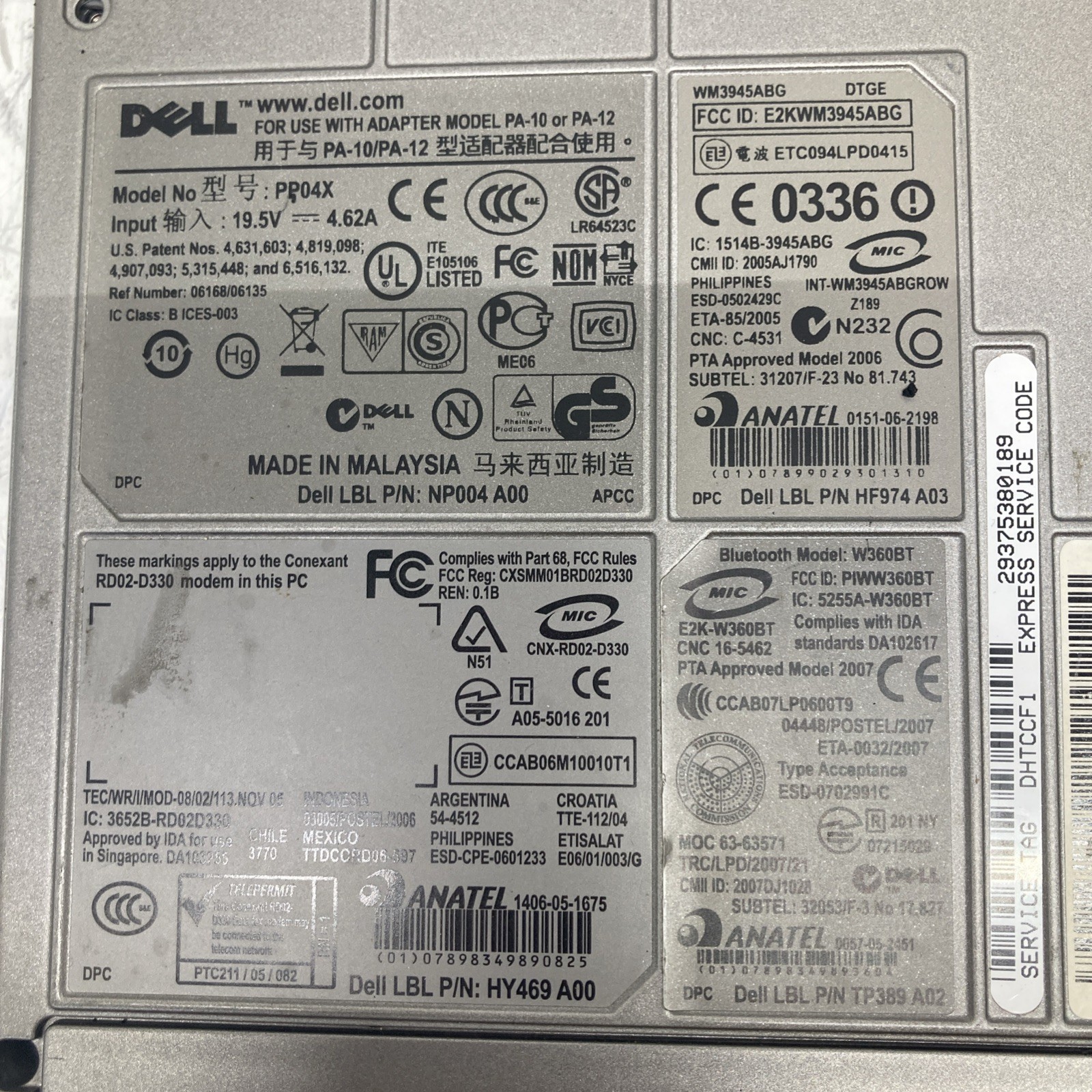 Dell Laptop Precision M4300 unknown CPU 1GB Black UNTESTED