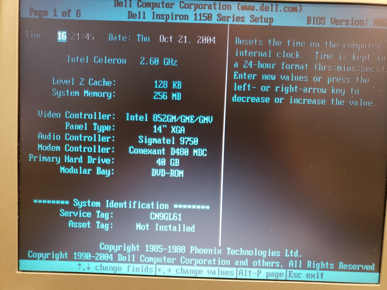 Vintage Dell Inspiron 1150 Celeron 2.6GHz 256MB 40GB Windows XP Laptop 14″