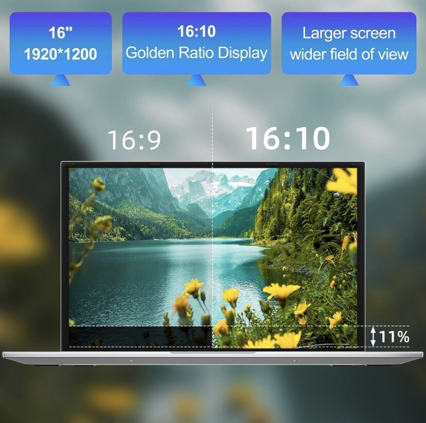 Jumper 16” Laptop Quad-core Intel Celeron 4GB Ram 125 GB Expenidiblw 1 T Ssd
