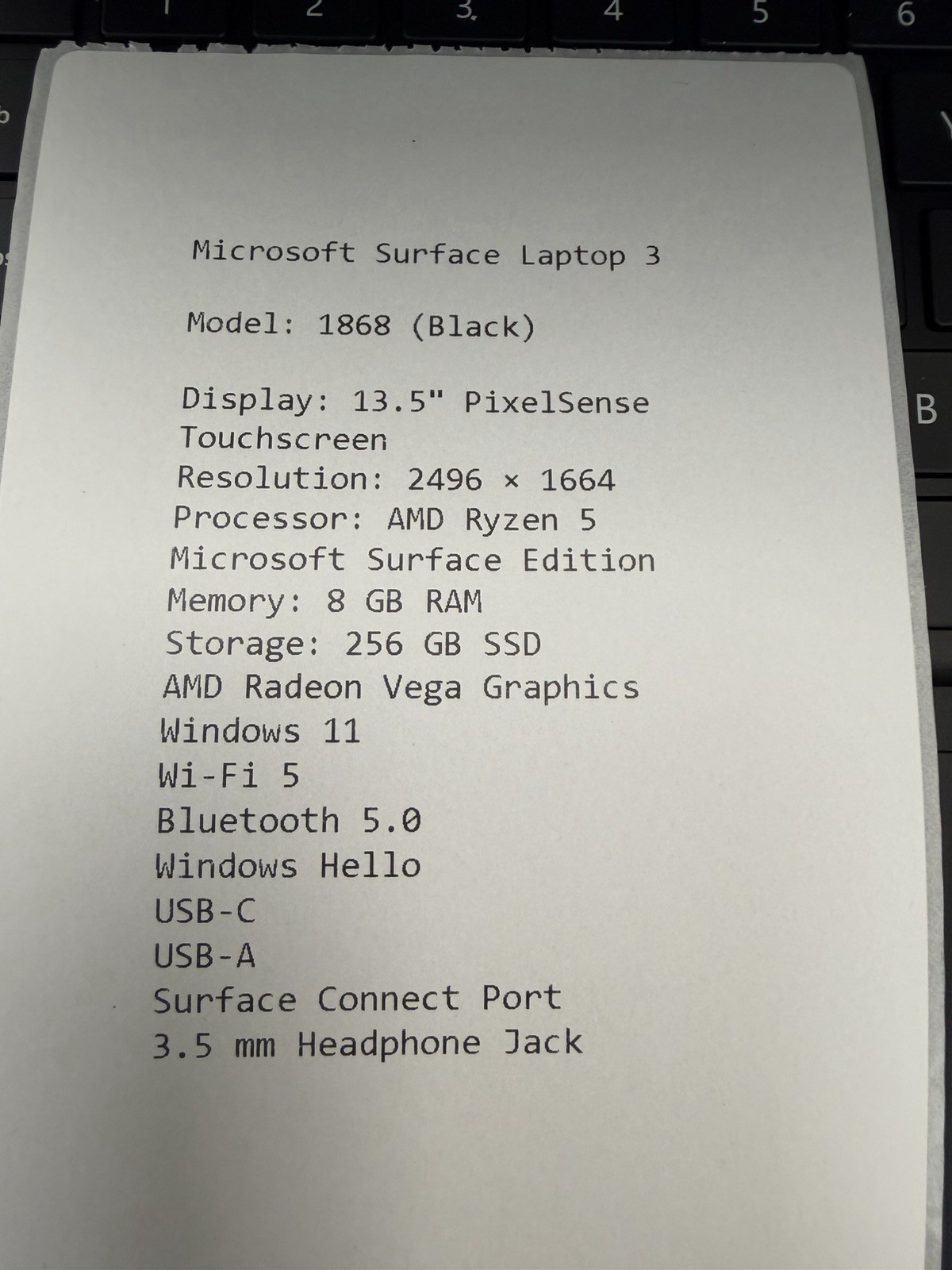 Microsoft Surface Laptop 3 And 4, i5 8GB, 256GB SSD, Ryzen 7, See Pics For Specs