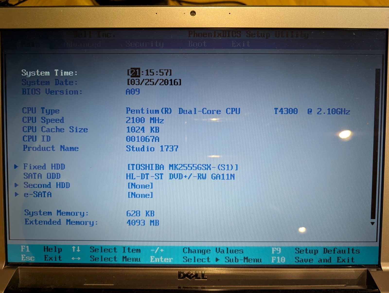 Dell Studio 1737 17″ Laptop Dual-Core T4300 2.10ghz 4gb ram dvd burner PP31L