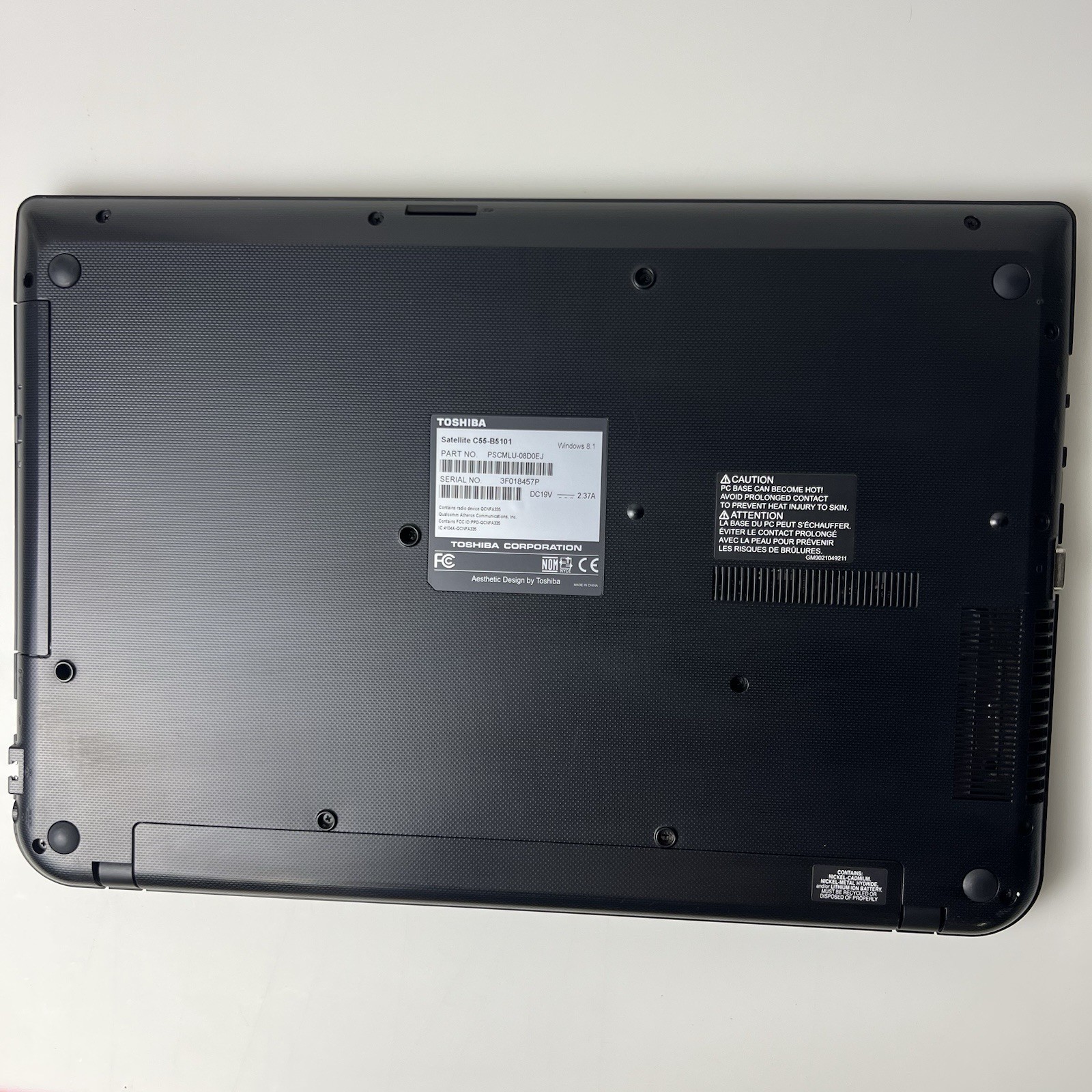 Toshiba Satellite C55-B5101 15.6″ N2840 4GB 500GB Win 8.1 READ Description!