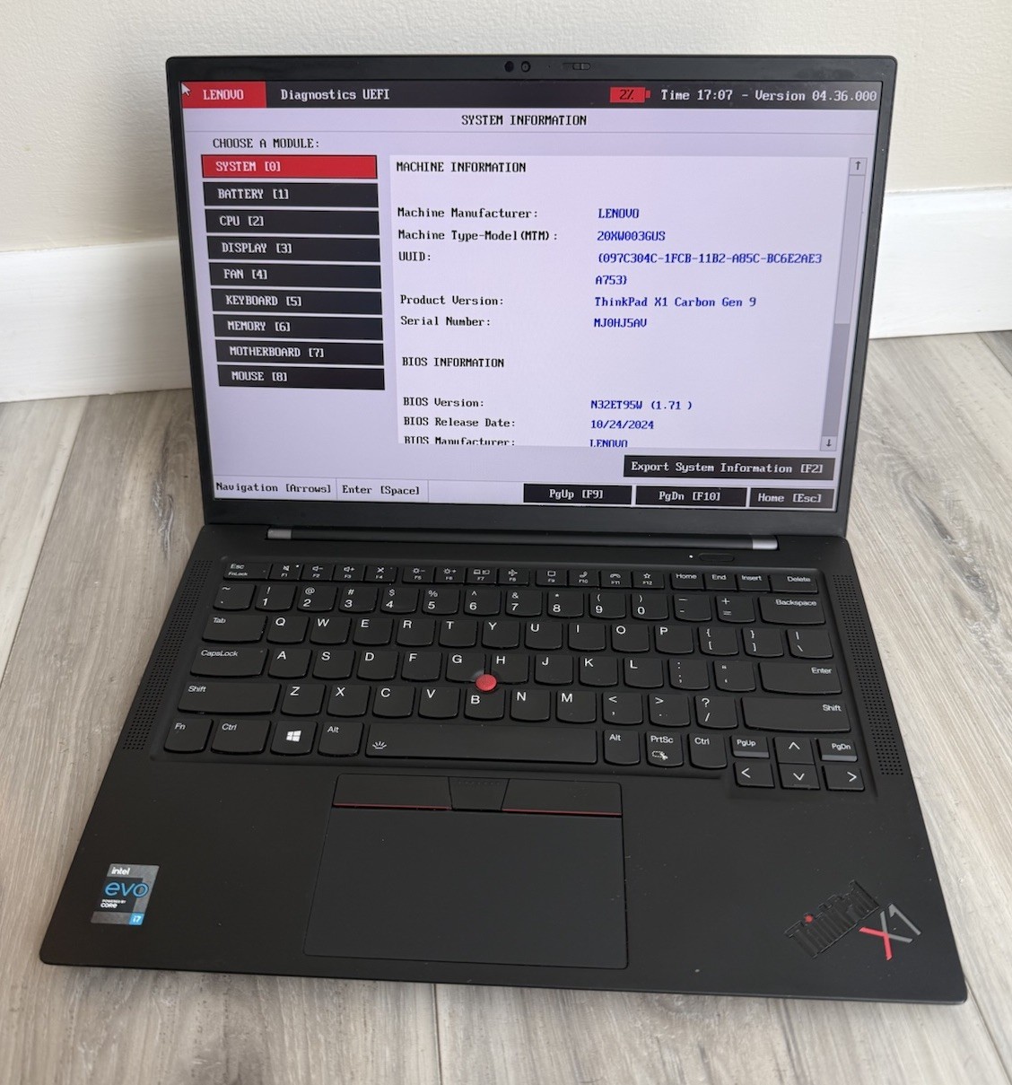 Lenovo ThinkPad X1 Carbon Gen 9 Intel i7-1165G7 16GB RAM NO SSD NO OS BAD USB-C