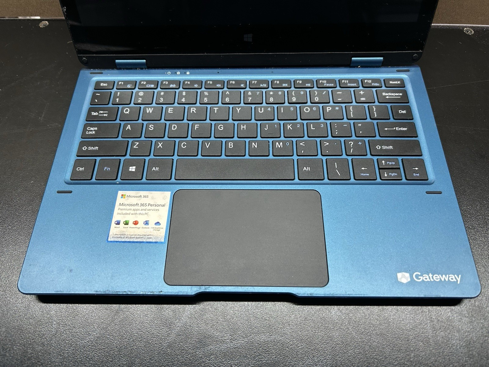 Gateway Touchscreen Laptop GWTC116-2BL Linux Mint Intel Celeron Tested No Chgr
