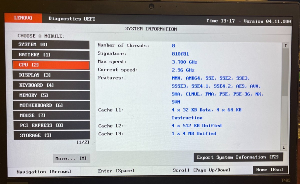 Lenovo ThinkPad T495 14” FHD TOUCH AMD Ryzen 5 Pro 3500U 2.1GHz 8GB 256GB Win11P
