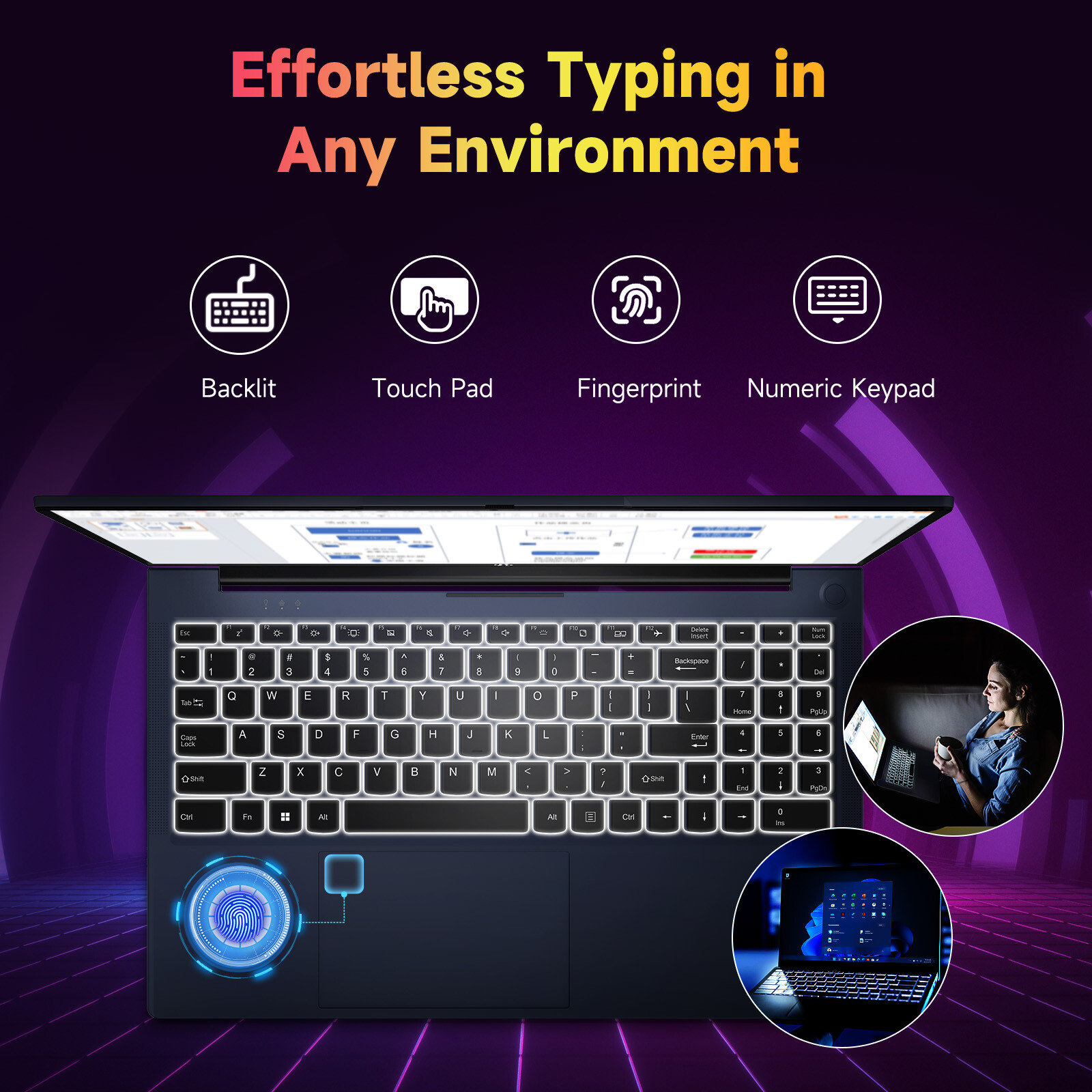 NIMO 15.6” IPS FHD-Laptop, AMD Ryzen 5, 16GB RAM 512GB SSD 4 Cores Up to 3.7GHz