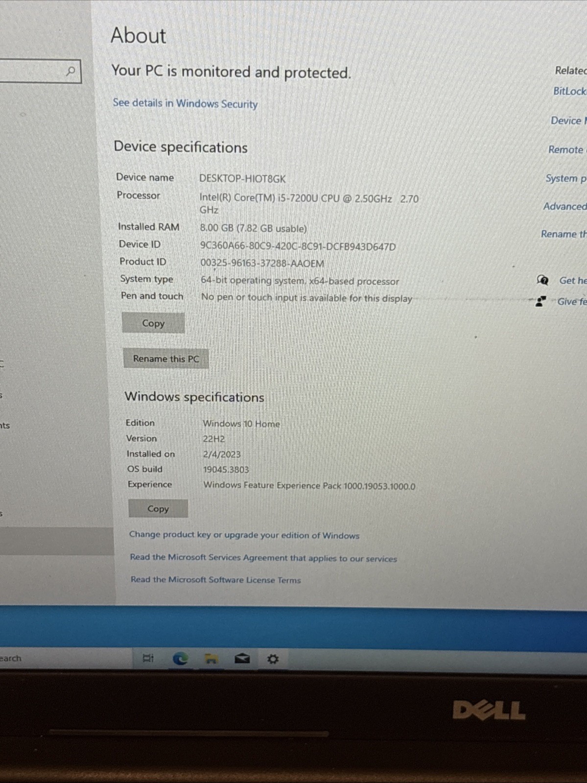17.3″ Dell INSPIRON 17 5767 Laptop i5-7200U @ 2.50GHz 8GB RAM 500GB HDD Win 10H