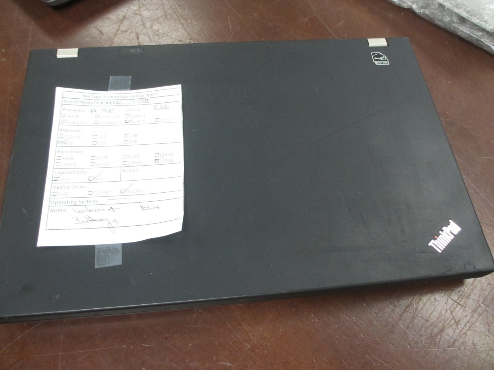 Lenovo ThinkPad T510 15.6″ i5-M560 2.66Ghz 4GB 320GB WebCam Laptop w/ AC [NO OS]