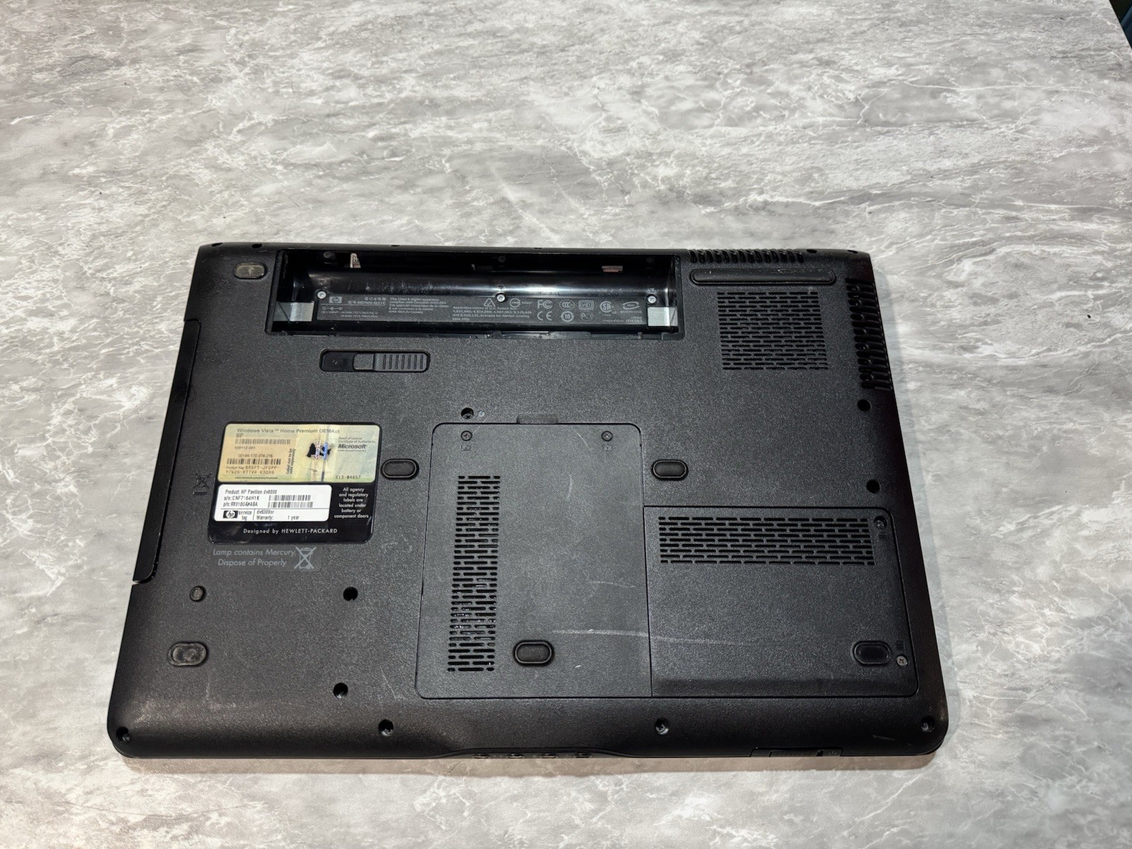 HP Pavilion DV6000 Laptop AMD Turion X2 TL-50 1.6GHz 2gb RAM 120gb HDD Windows 7