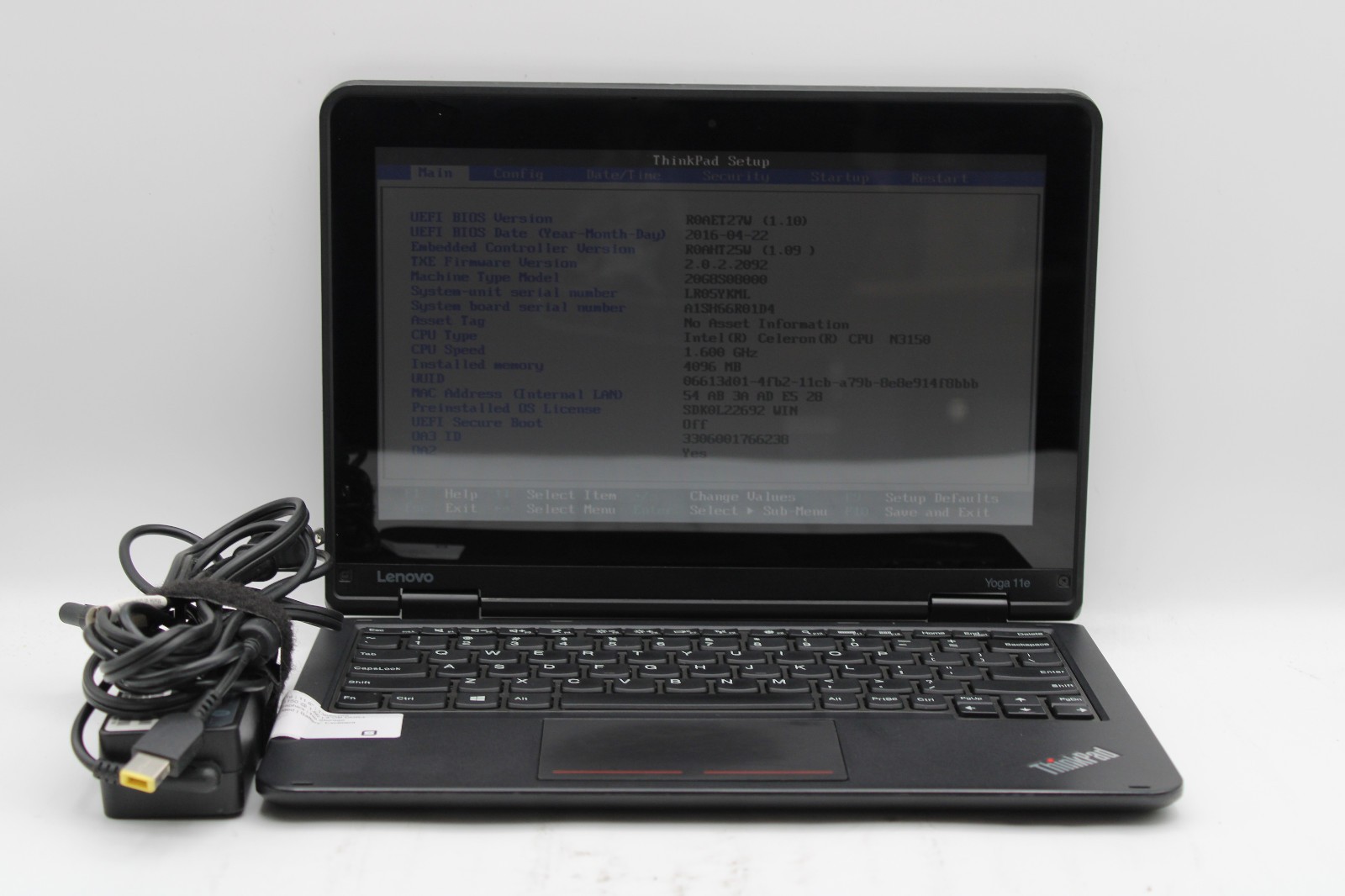 Lenovo Yoga 11e 2in1 _ Celeron-N3150 @ 1.6 GHz _ 4GB RAM _ No SSD / OS