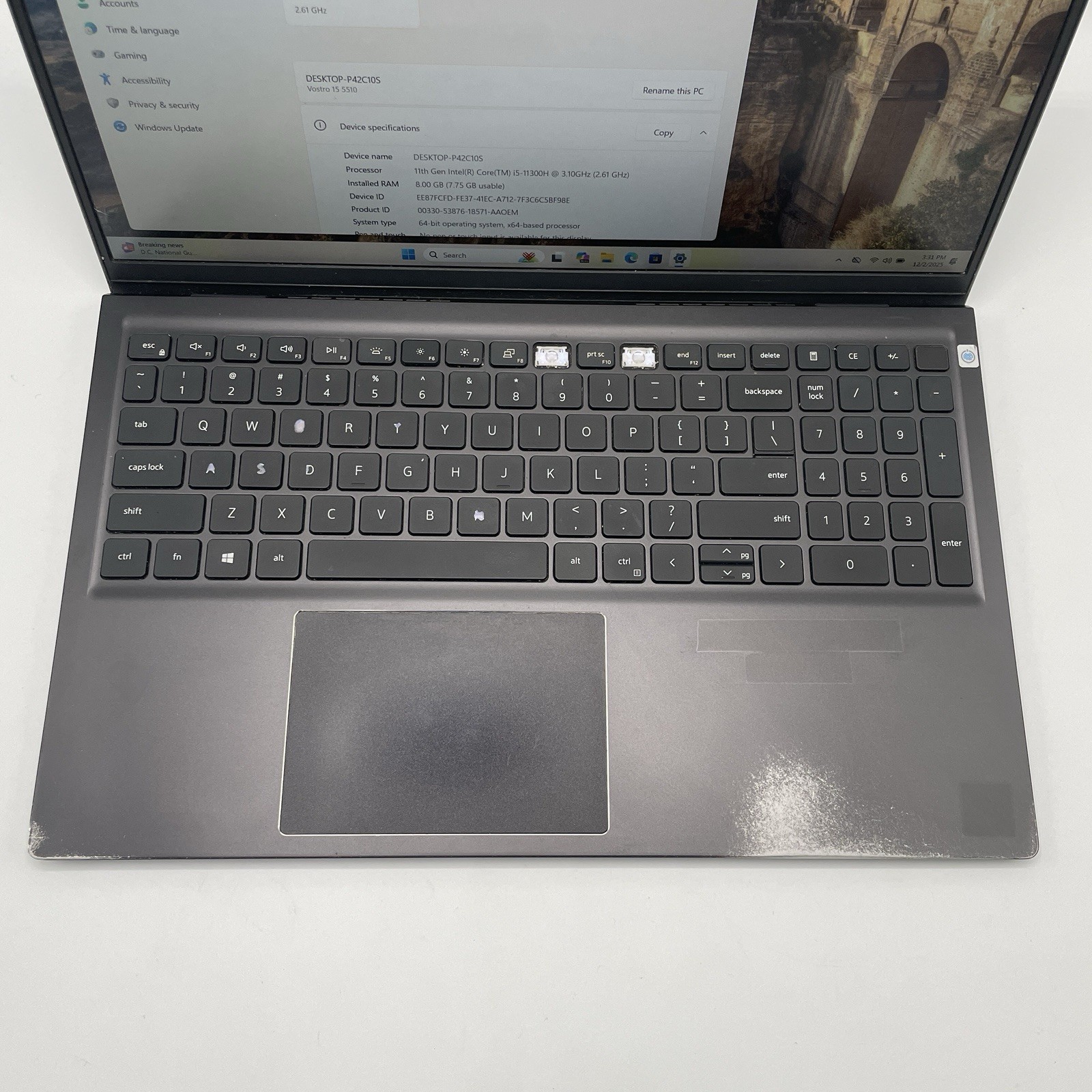 Dell Vostro 15 5510 i5-11300H 8GB RAM 256GB SSD Windows 11 Pro – READ