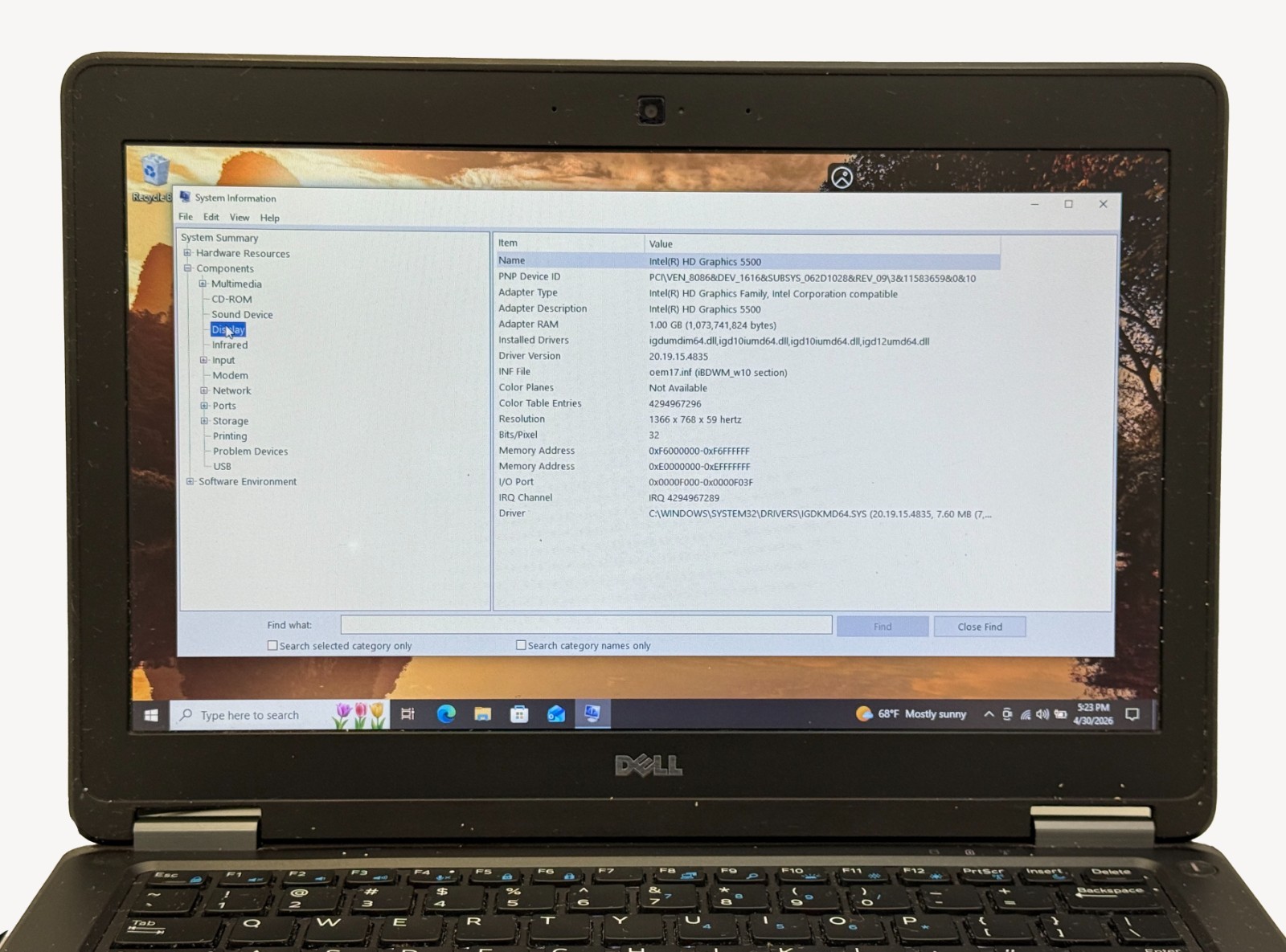 Dell Latitude E7250 i7-5600u 2.6GHz 8GB RAM 128GB SSD