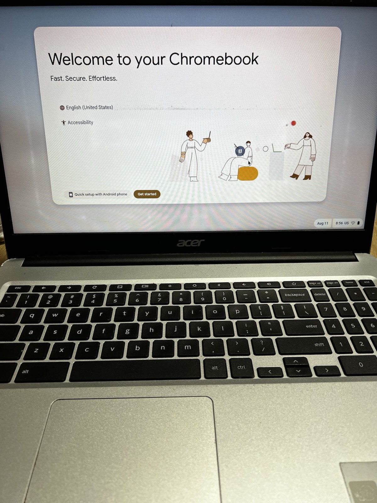 2 Acer Chromebooks Laptops ( Silver Works ) (Black Unaware If It Works (READ)