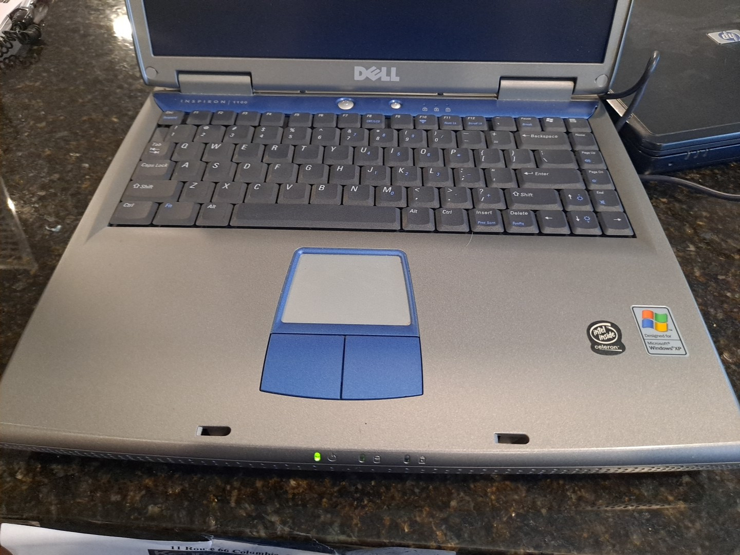 Dell Inspiron 1100 Intel Celeron 3.0 GHz Boots To Bios NO HDD NO CHARGER
