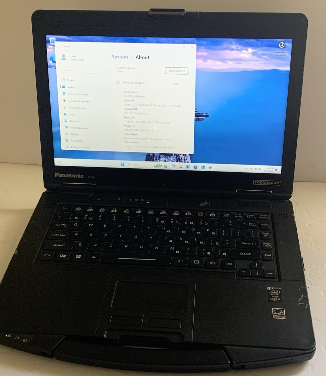 Panasonic Toughbook CF-54 i7 5600U 16GB 256 GB SSD | W11p | DVD| Good Condition