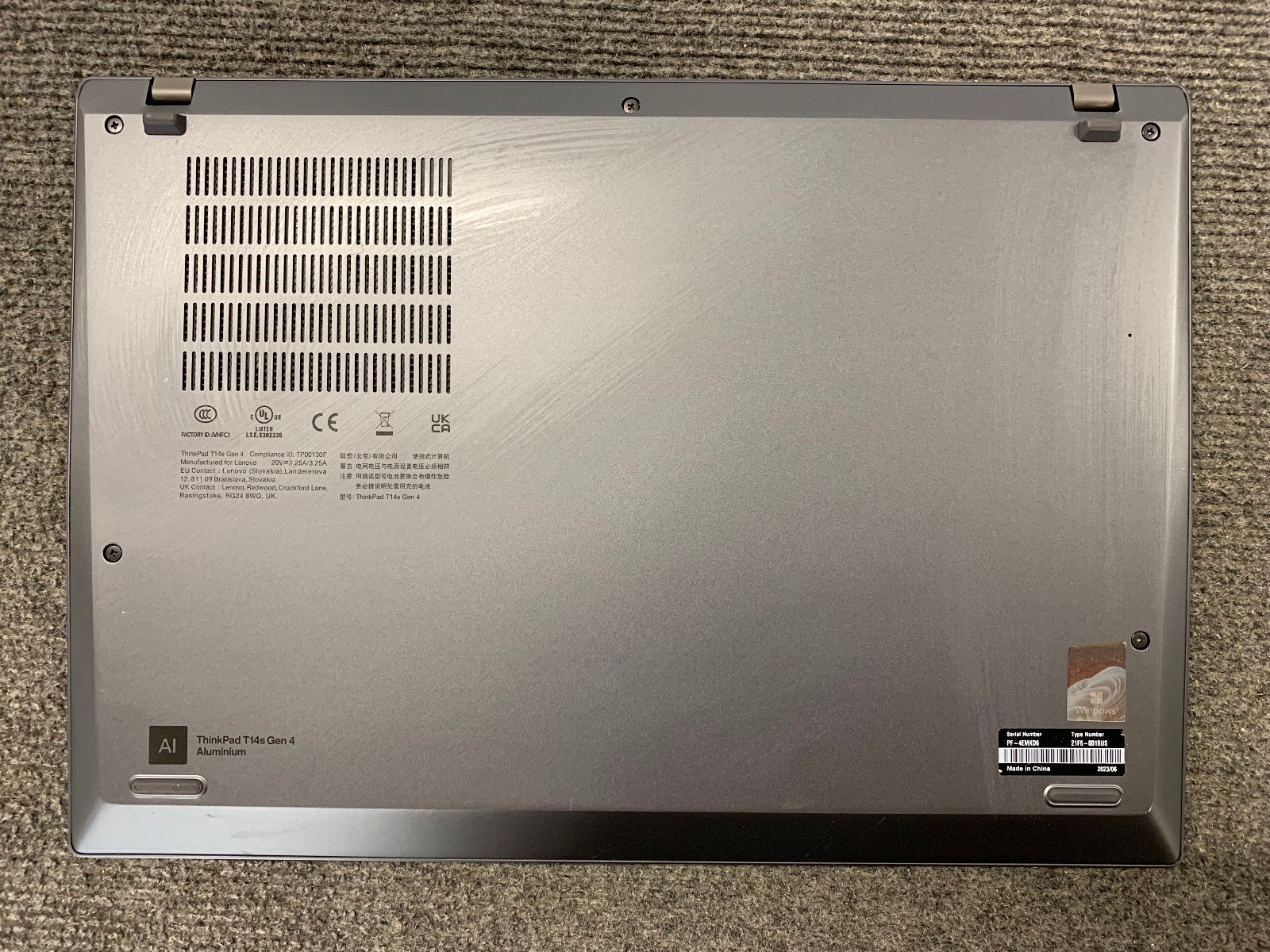Lenovo ThinkPad T14s Gen 4 13″ Laptop i7-1355U 16GB RAM 512GB NVMe, As Is