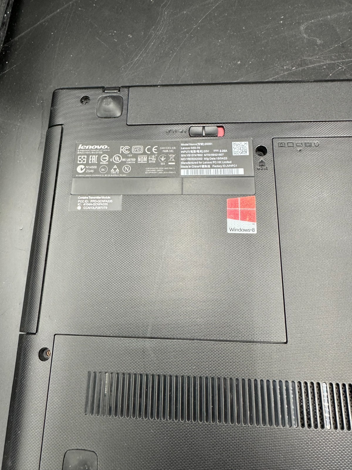 Lenovo G50-70 15.6” Laptop Intel i3-4030U 6GB RAM 500GB HDD Windows 10