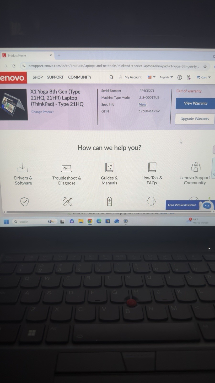 Lenovo ThinkPad X1 Yoga Gen 6 AI 14″ i7-1365U 32GB 4K Touch 1TB Win11P