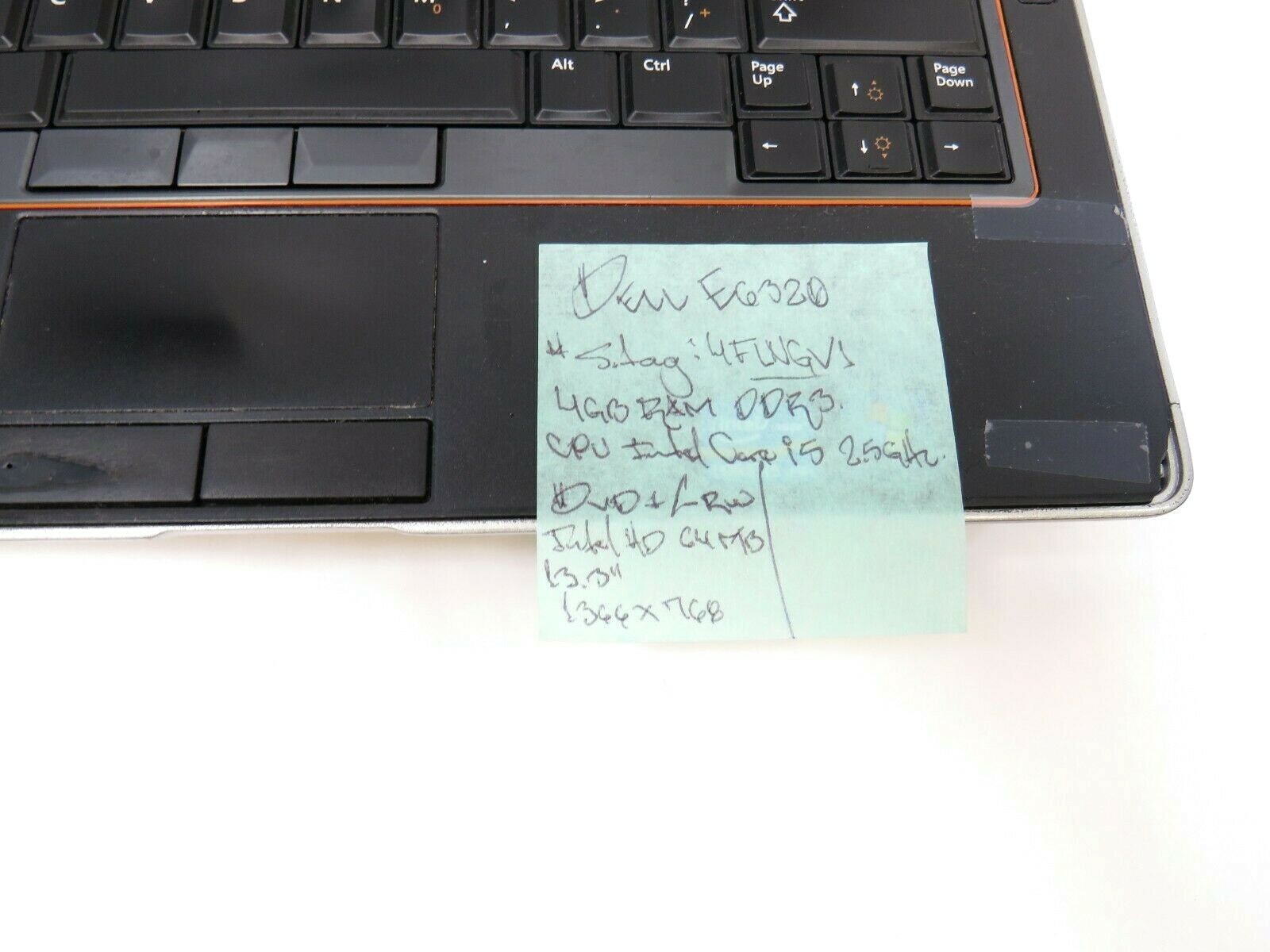 Dell E6320 S. Tag: 4FLNGV1 4GB RAM DDR3 CPU Intel i5 2.5 GHz 13.3″ AS IS