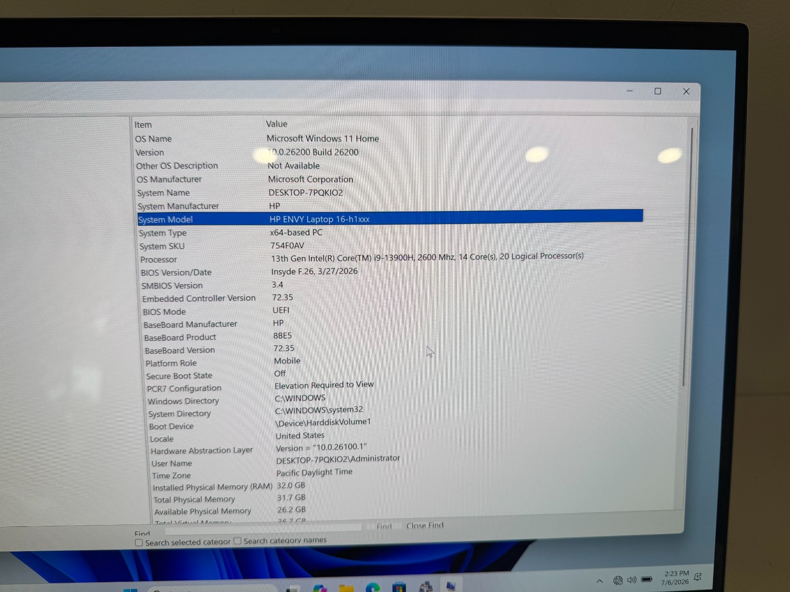 HP Envy 16 OLED Touch i9-13900H RTX 4060 32GB 1TB SSD 120Hz 16″ Win 11