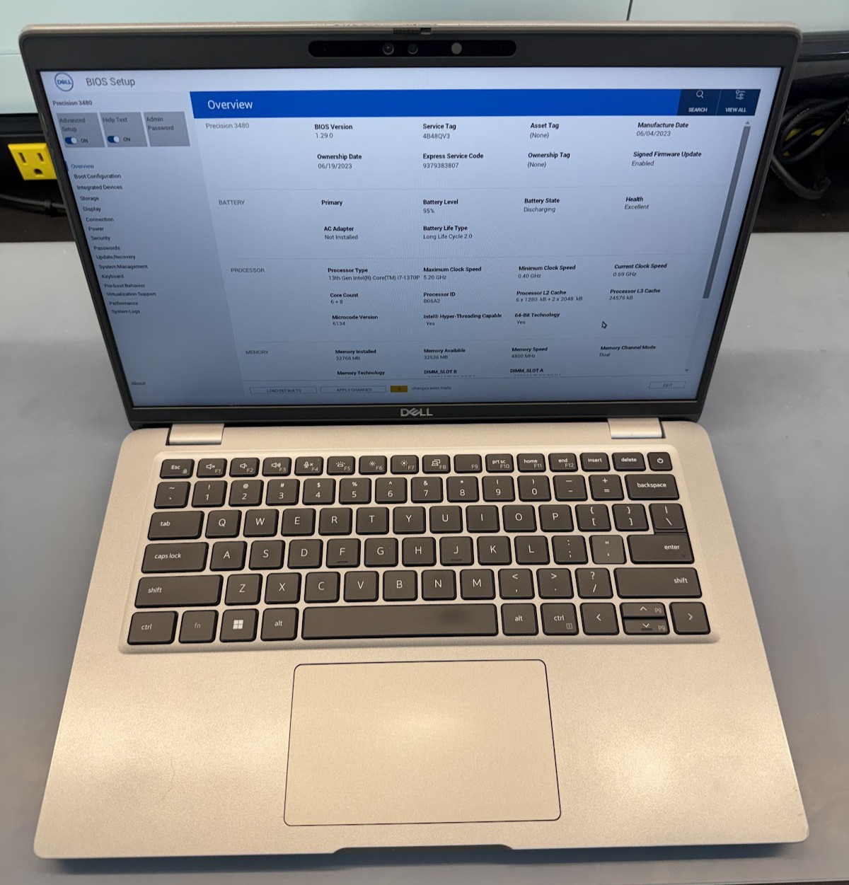 Dell Precision 3480 14″ INTEL CORE i7-1370P 512GB SSD 32GB RAM RTX500 WIN11 READ