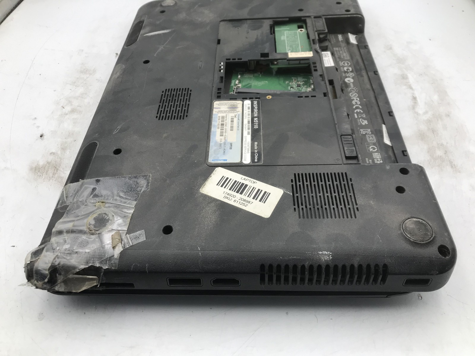DELL INSPIRON N5110 – FOR PARTS/NO POWER – INTEL I5 2ND GEN – NO RAM – READ -BB