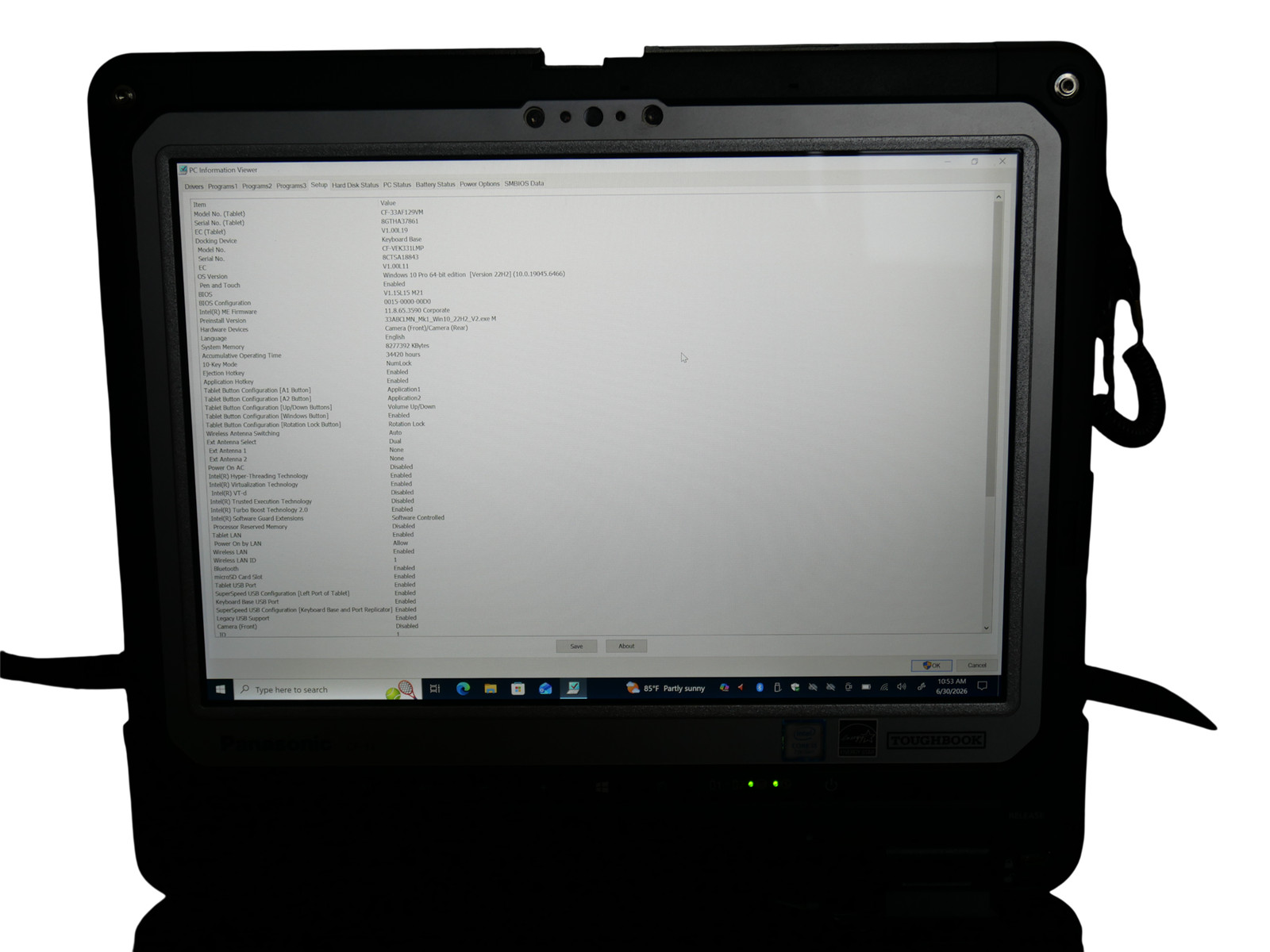 Panasonic Toughbook CF-33 Core i5-7300U 2.6GHz 16GB 256GB