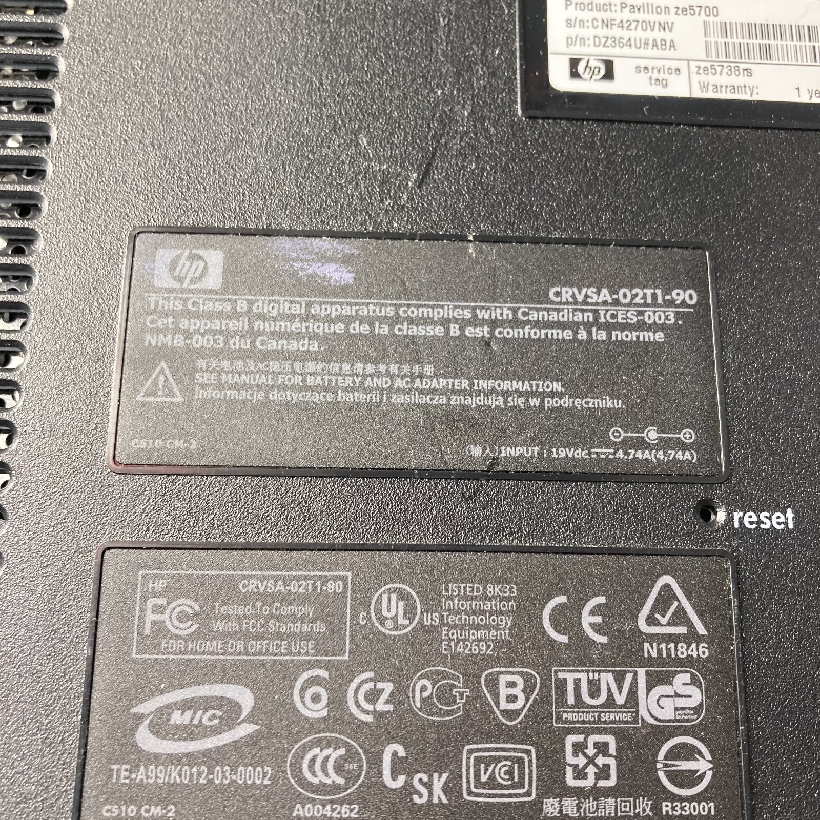 Retro Gaming-HP Pavilion Ze5700-Celeron@ 2.80GHz 500MB Ram 60GB HDD Win XP-WORKS