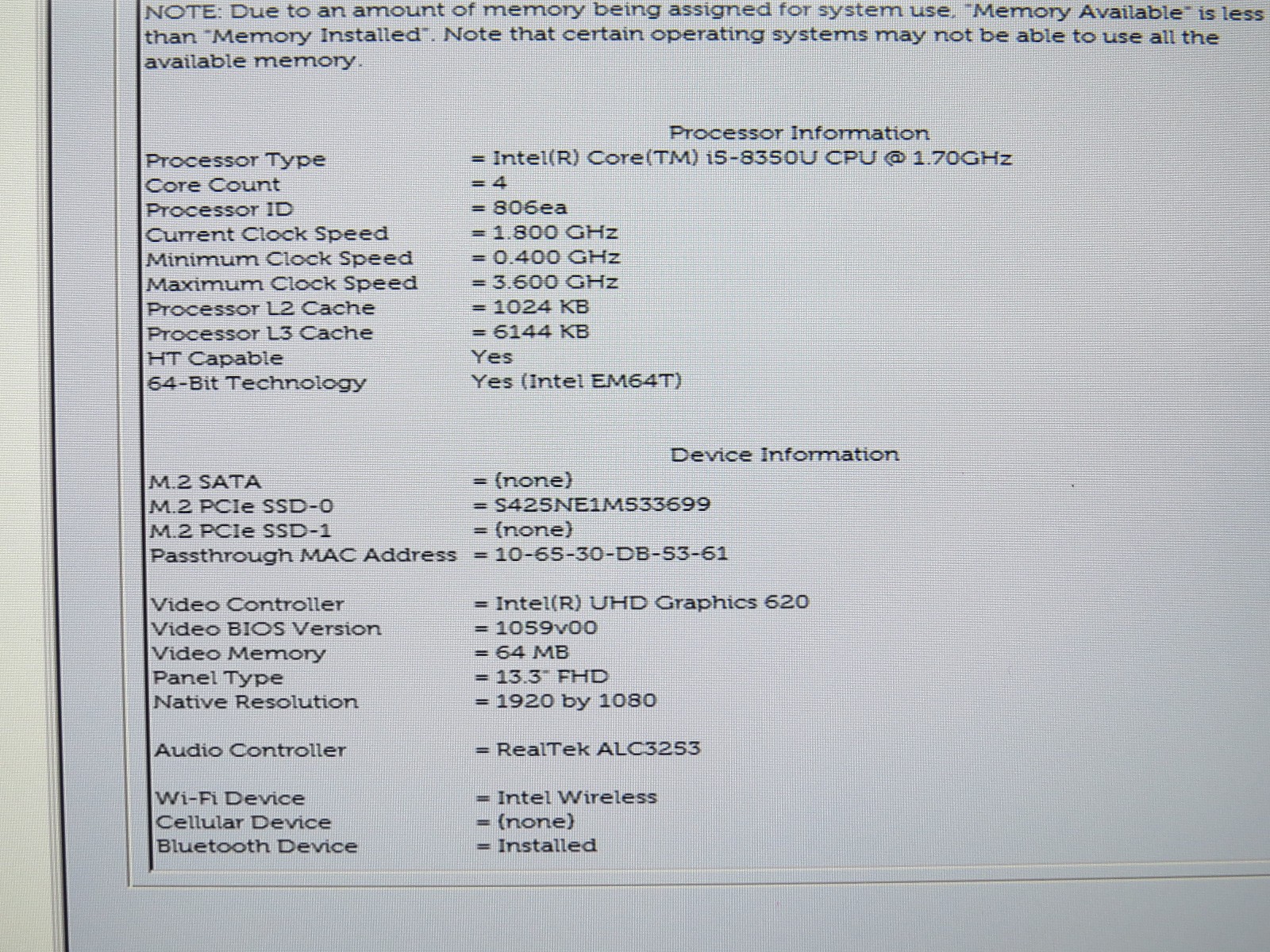 Dell Latitude 7390 2 in 1 | i5-8350U@1.7 | 8GB/256GB | 13″ Touch | No OS/AC/BATT