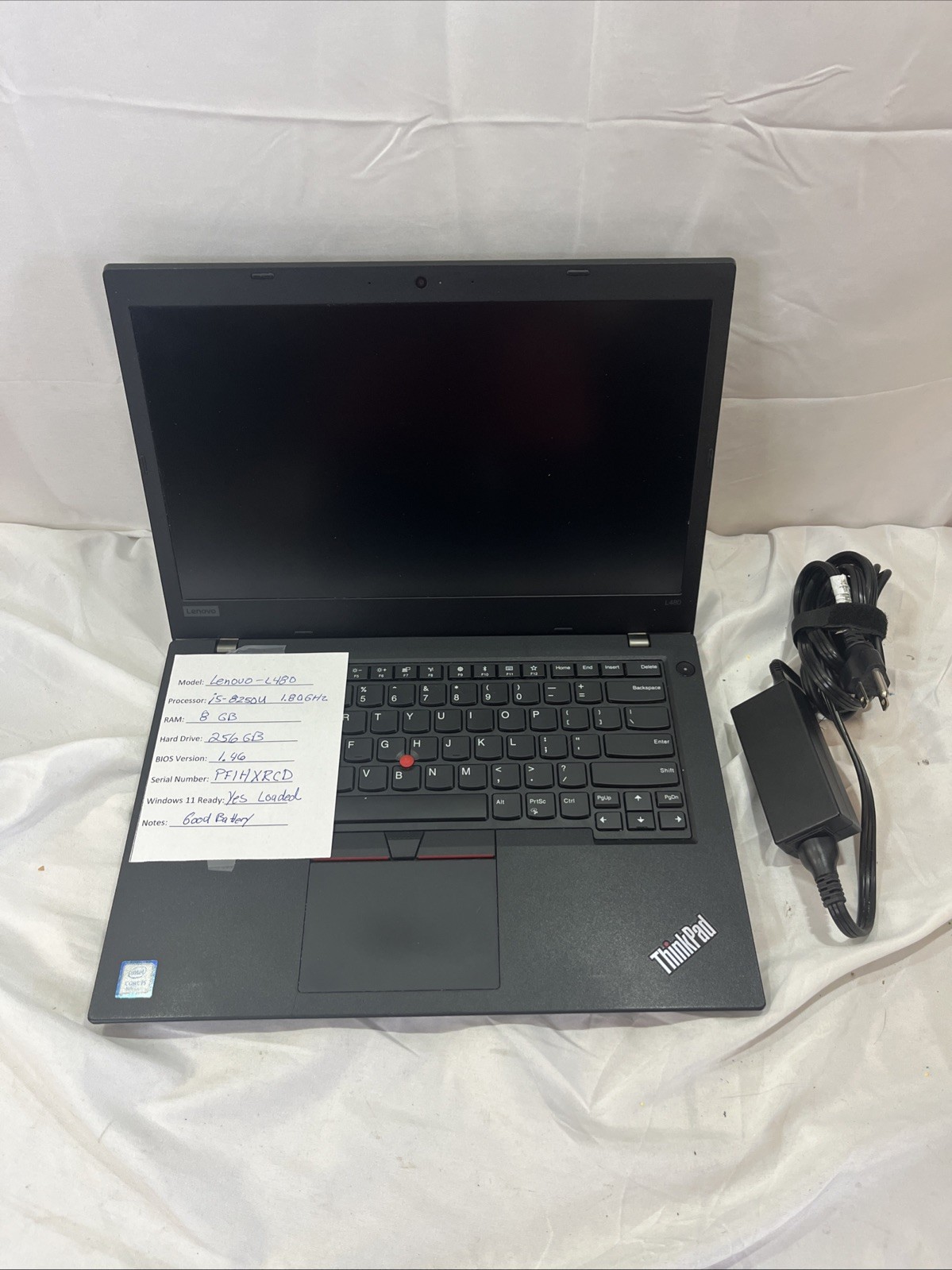 Lenovo ThinkPad L480 14″ (i5-8250u 1.60GHz – 8GB RAM – 256GB SSD – Win 11 Pro)