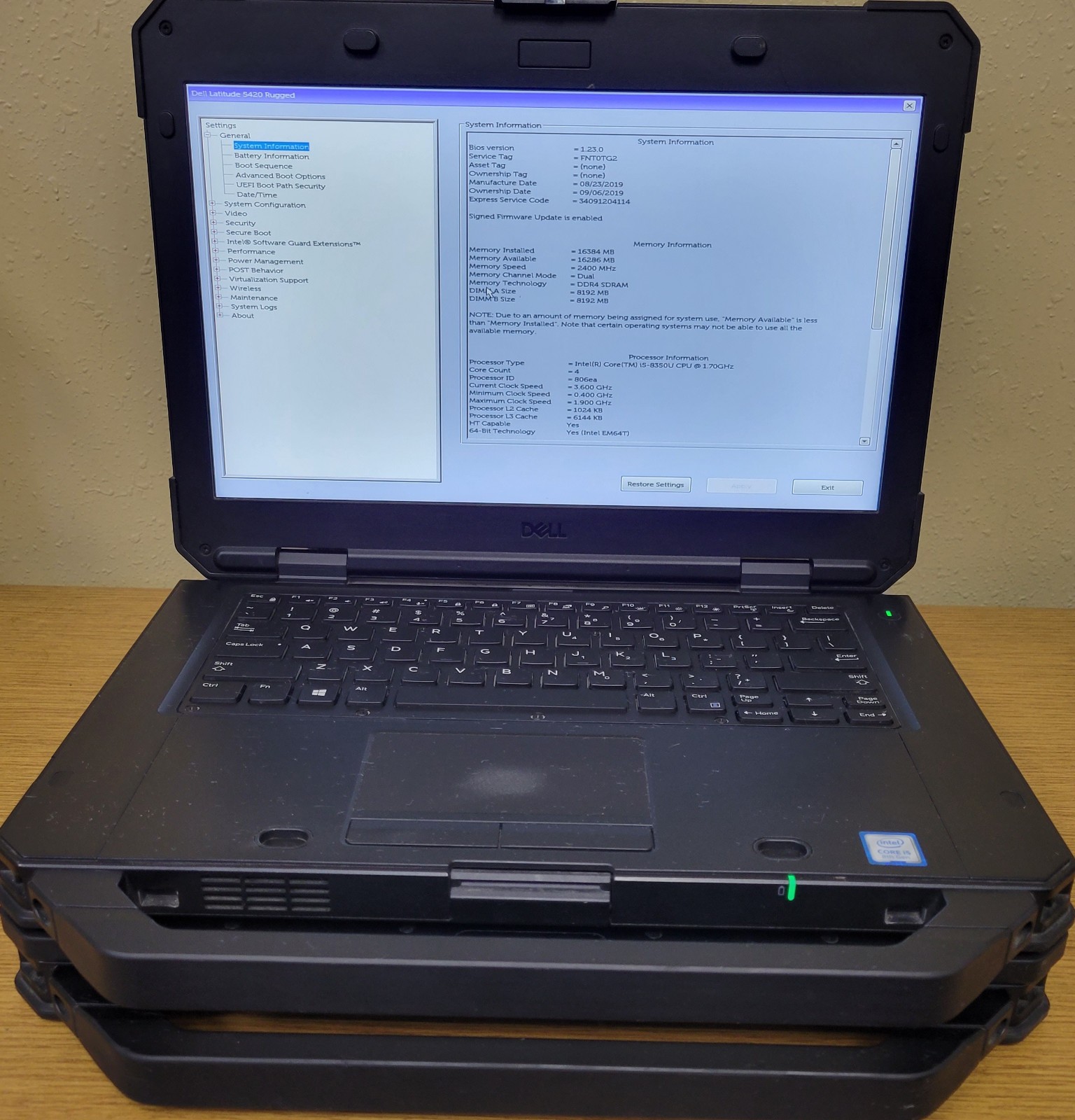 (Lot of 2)Dell Latitude 5420 Rugged i3/i5-7th & 8th Gen 1.7/2.70GHz 8/16GB No OS