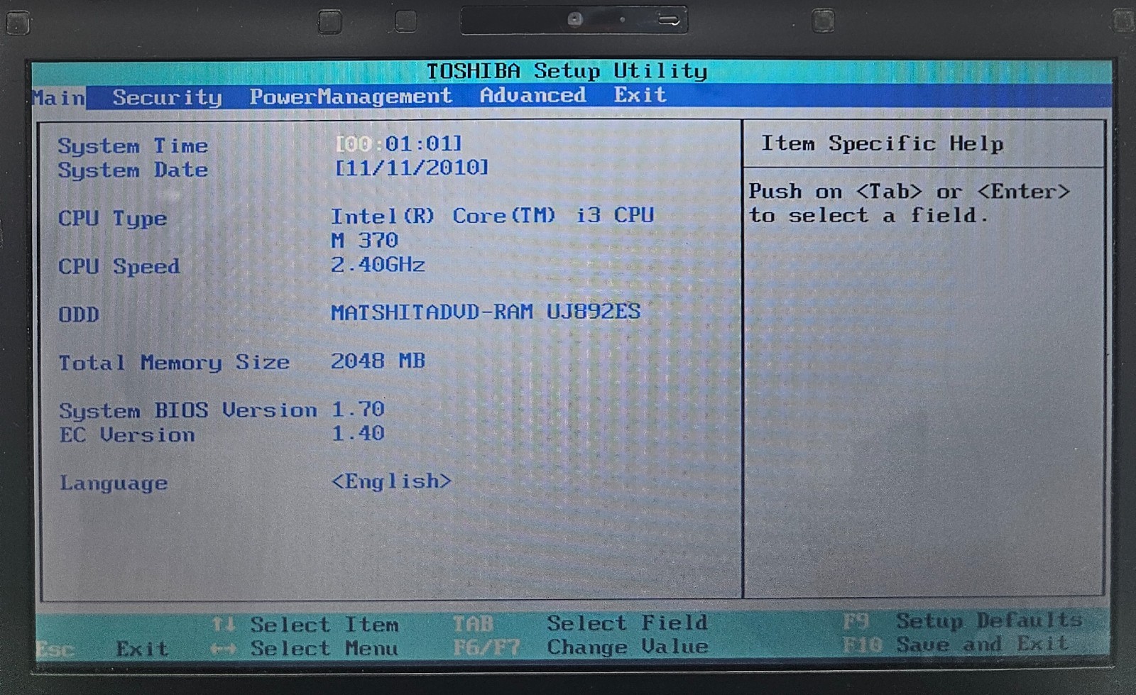 Toshiba Portege R705-P35 13.3″ Laptop Intel Core i3-370M 2GB Ram NO HD/OS (FL)