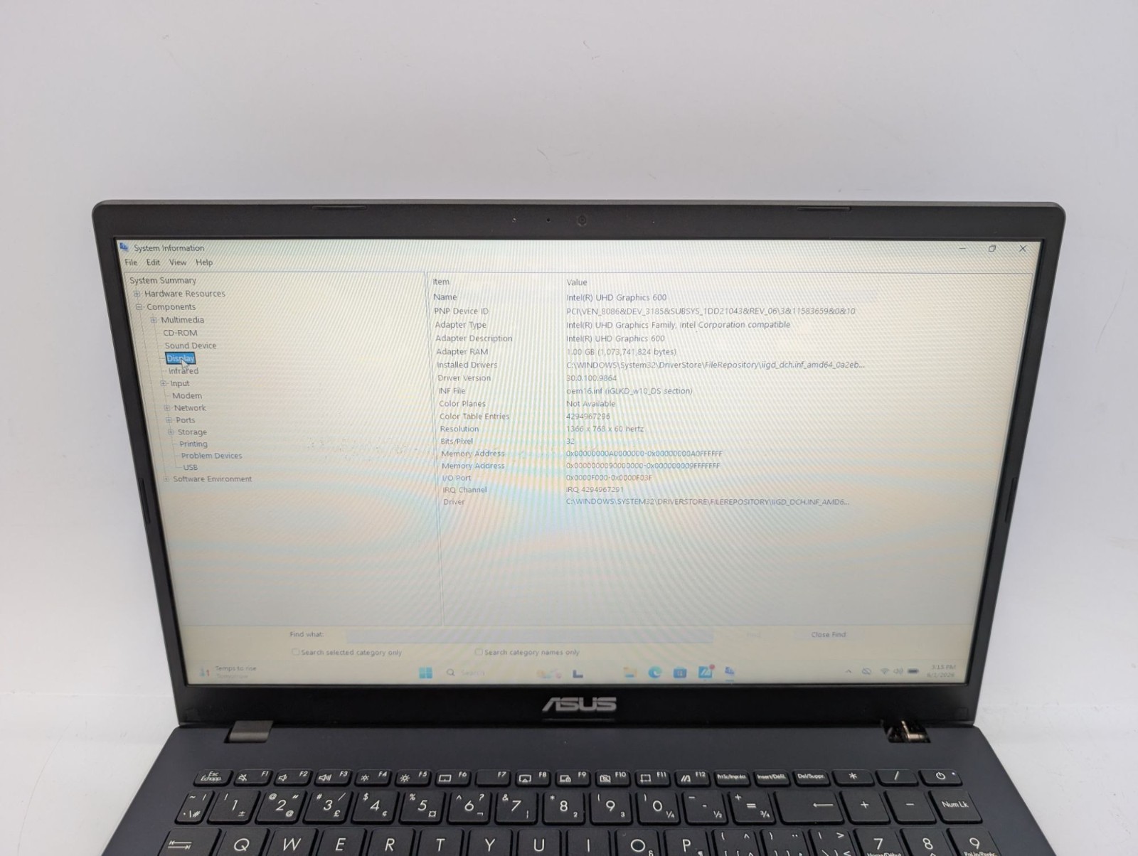 Asus L510MA-BB09-CB 15.6″ Laptop Celeron N4020 4GB RAM 128GB SSD Win11 Home