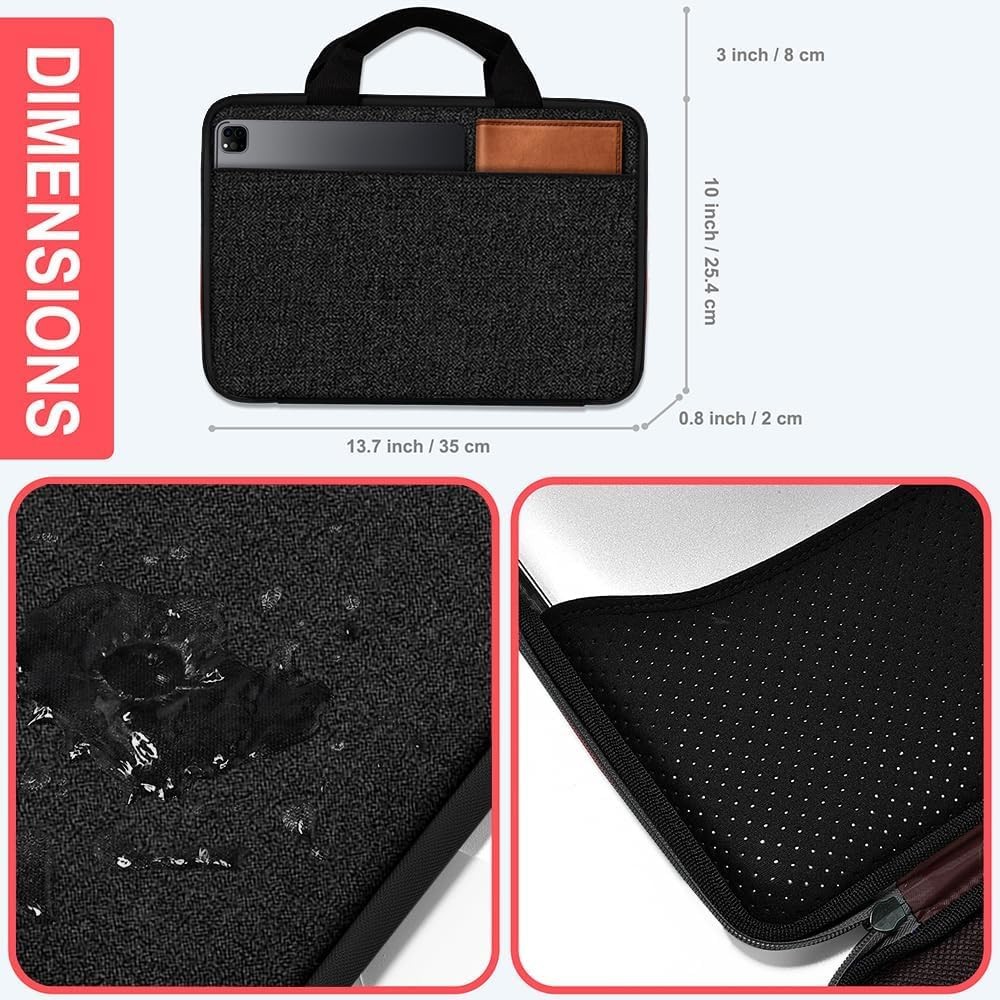 Laptop Case 13.3-14 inch Sleeve, Water-Resistant and Shockproof Bag for MacBook