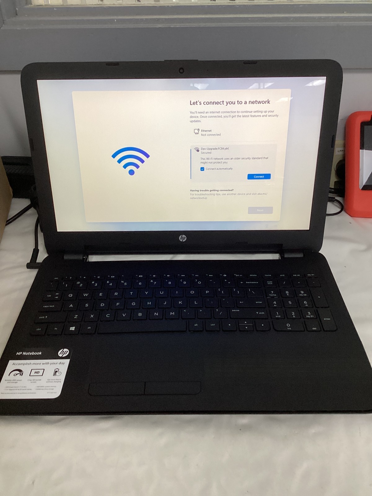 HP 15-ba015wm 15.6″ HD Laptop AMD E2-7110 8GB RAM 128GB SSD Battery NOT Charged