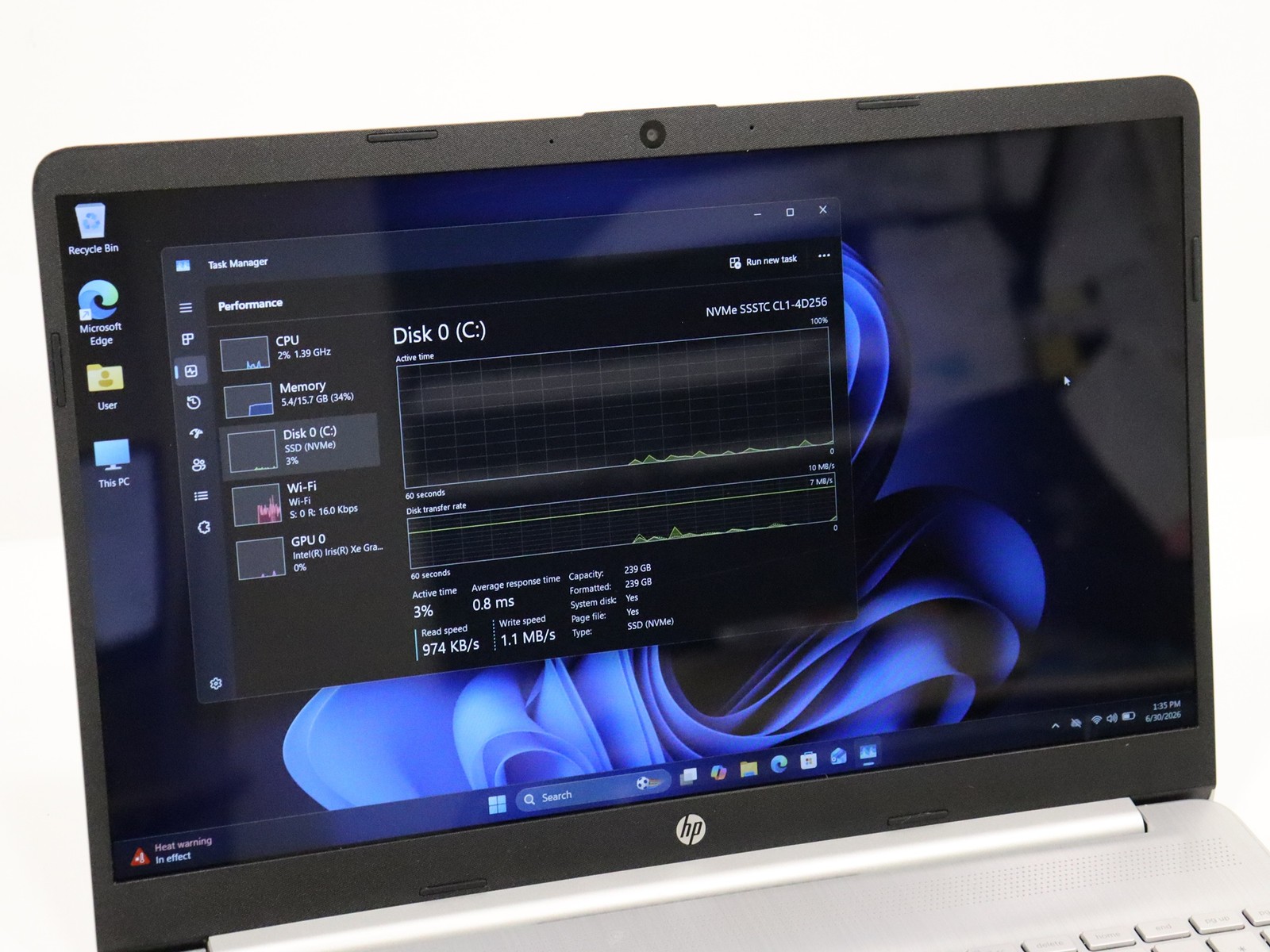 HP Laptop 15-dy2067ms 15.6″ Touch Core i5-1135G7 16GB 256GB NVMe Win 11 Home