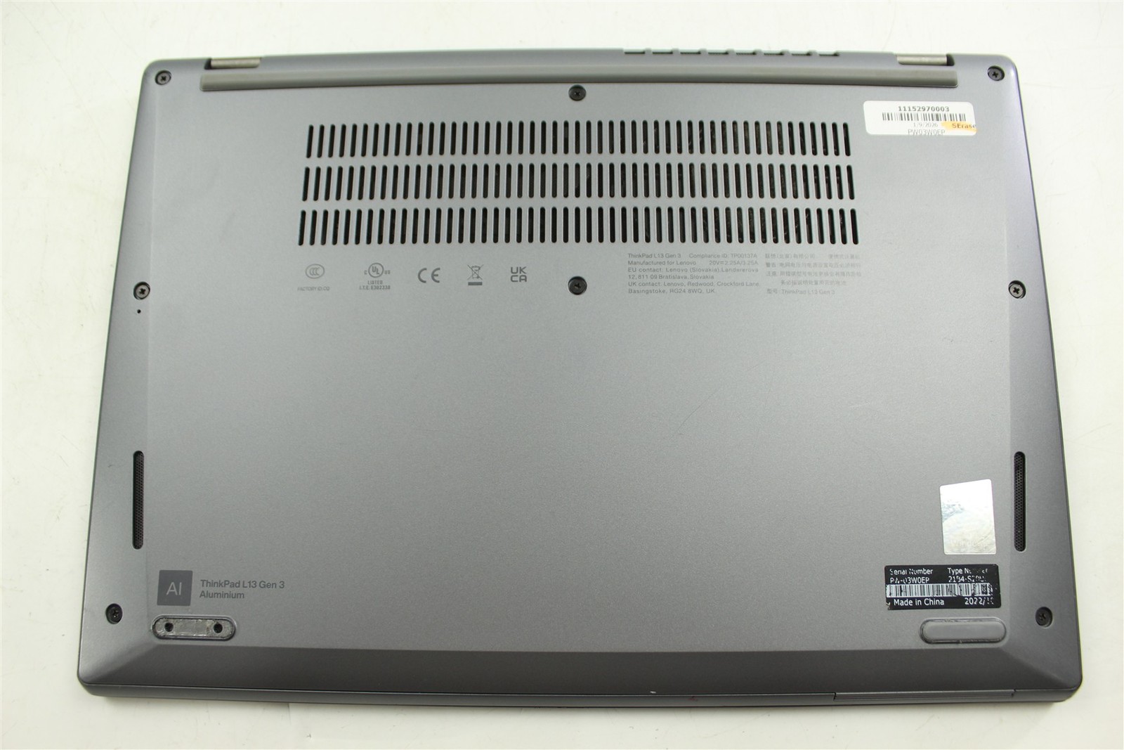 Lenovo ThinkPad L13 Gen 3 13.3″ i5-1245U 1.6GHz 256GB SSD 16GB RAM W11P