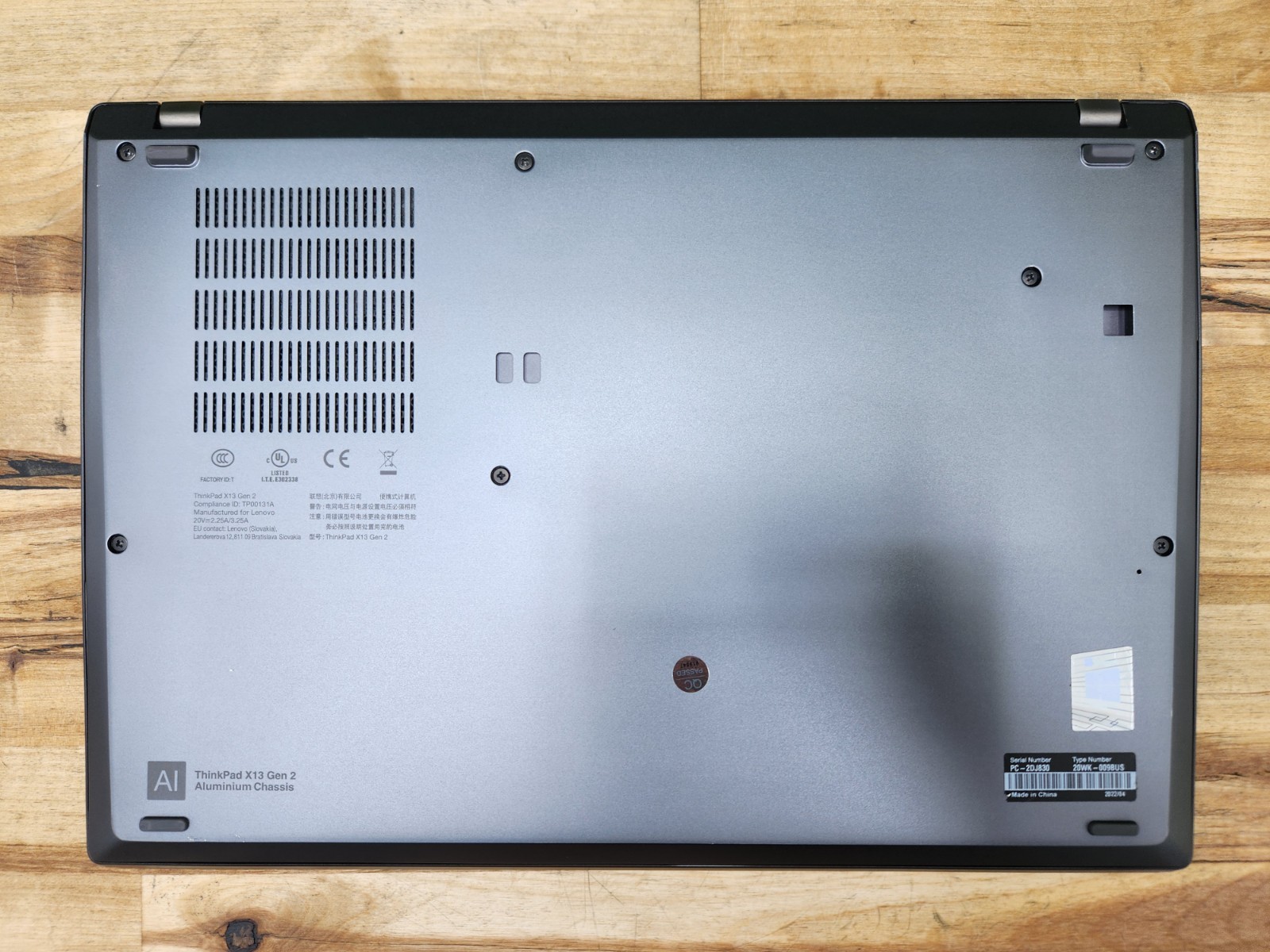 Lenovo ThinkPad X13 Gen 2 Touchscreen i7-1165G7 16GB 256GB SSD Windows 11 Pro ~