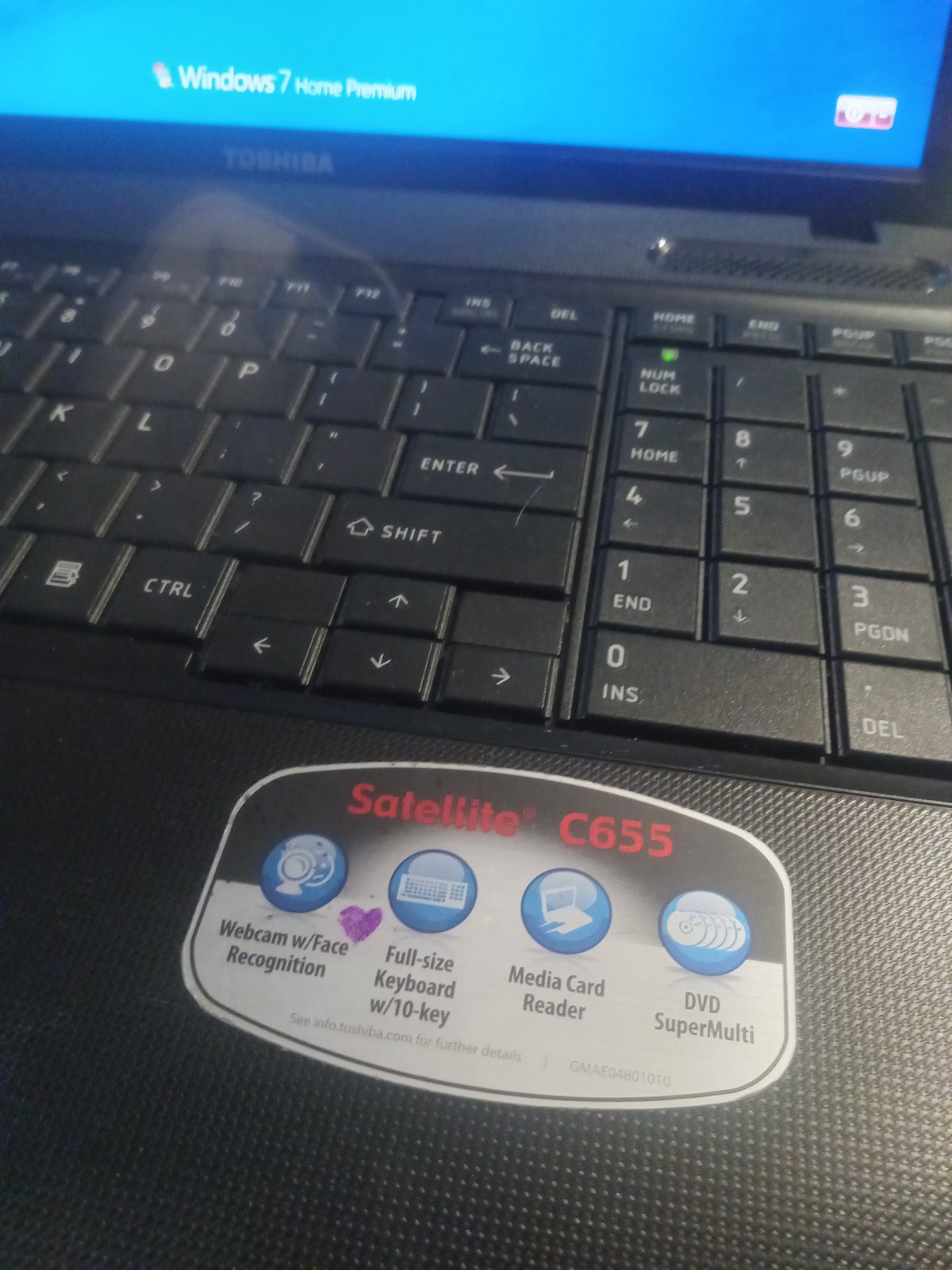 Toshiba Satellite C655D-S5302 AMD E-300 1.3GHz 6 GB Working