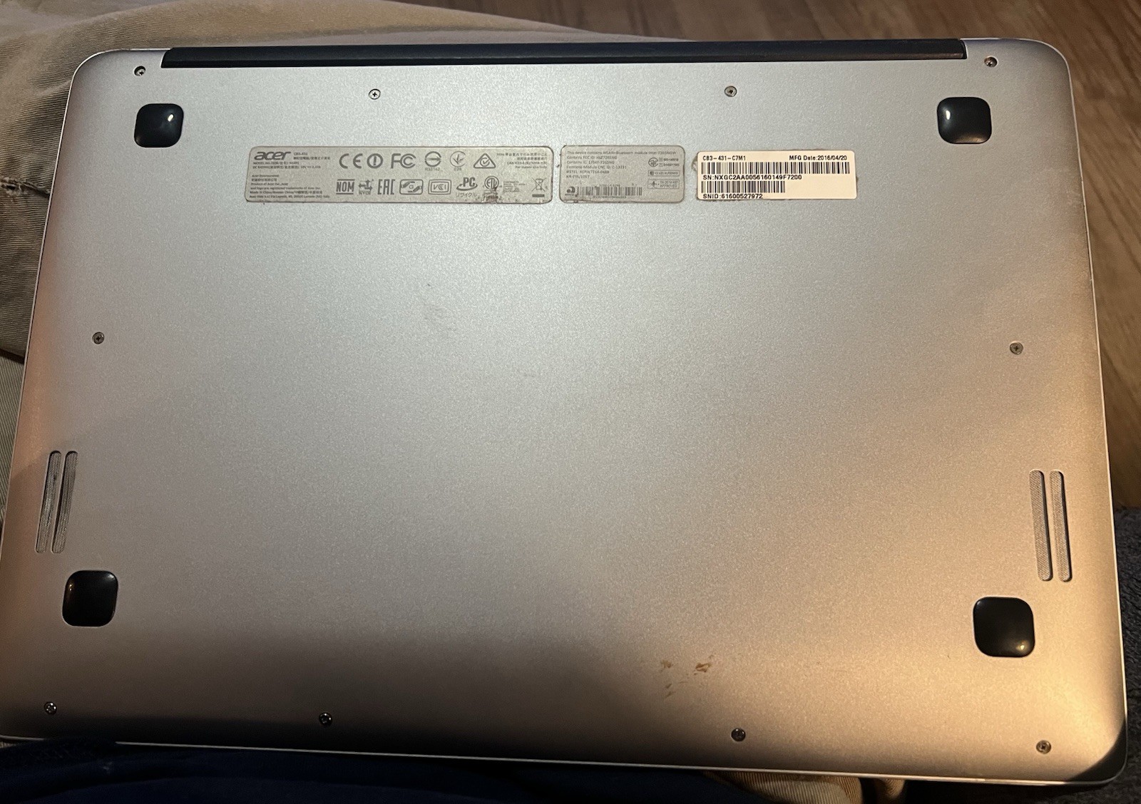 Acer Chromebook 14 CB3-431 14″ For Parts Celeron N3160 1.6GHz 4GB RAM