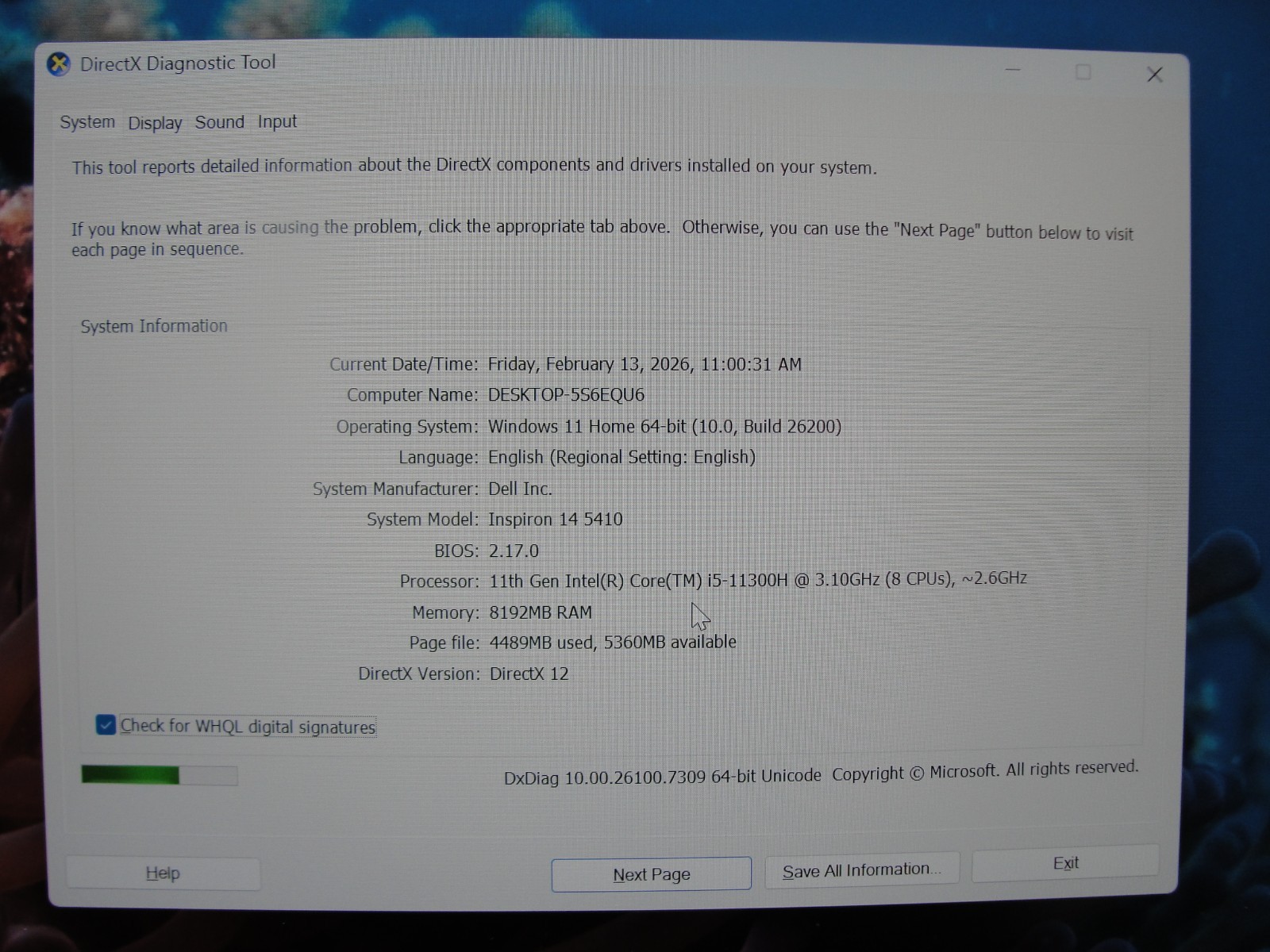 Dell Inspiron 5410 14″FHD Intel Core i5-11300H 3.10GHz 8GB RAM 512GB SSD+Charger