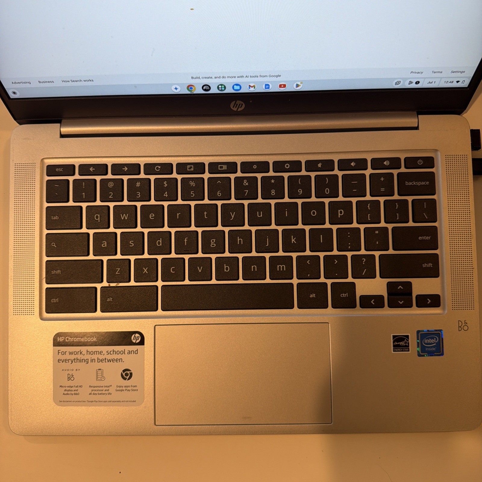 HP Chromebook 14a-na0023cl Intel Celeron N 4GB RAM, 64GB eMMC Very Good Cond.