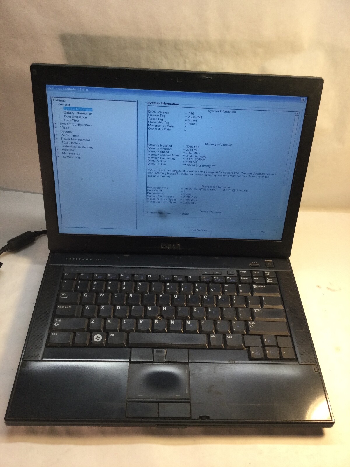 Dell Latitude E6410 14″ Laptop Intel Core i5-M520 – SCREEN DAMAGE- MZ