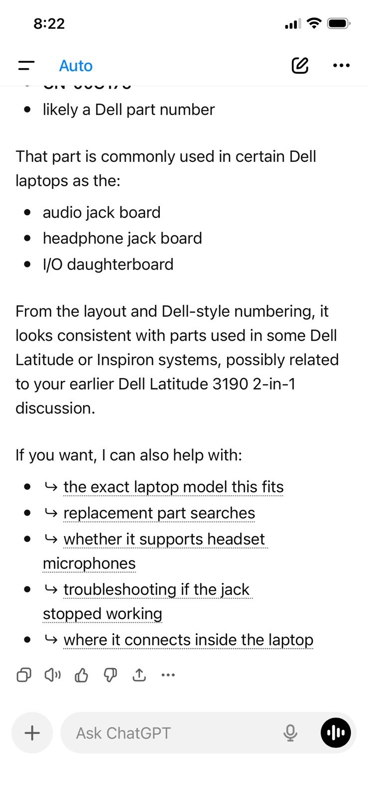 Dell Latitude P26T P26T003 3190 2 in 1 11.6″ – 3.5mm Audio Jack Daughterboard
