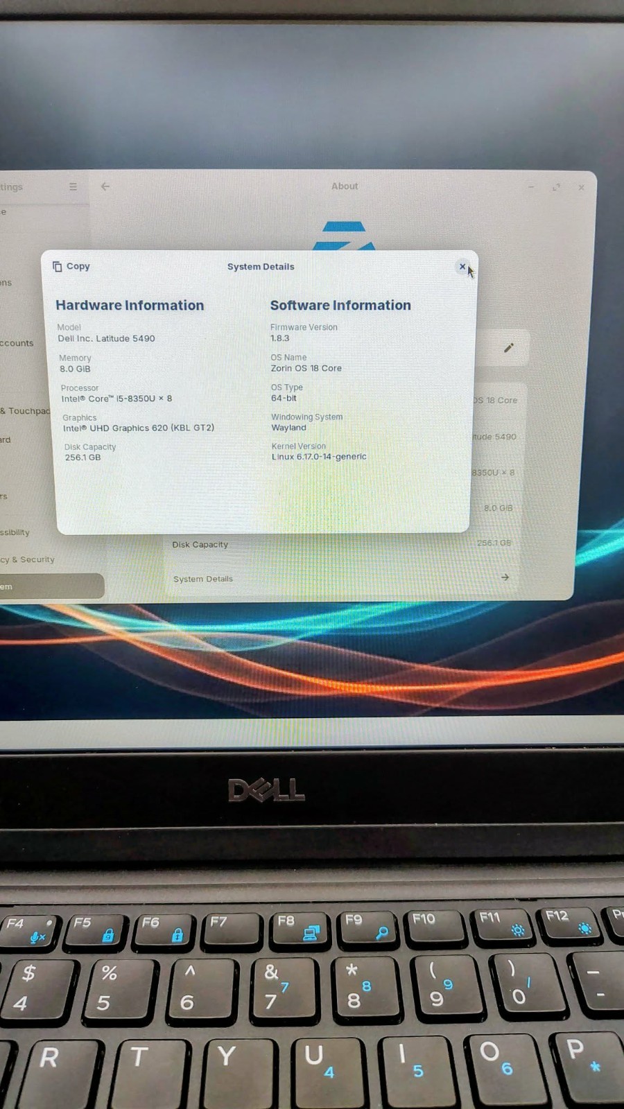 Dell Latitude 14″ Linux Zorin i5-8350U (8 Threads)| 8GB | 256GB SSD | 1 YEAR WTY