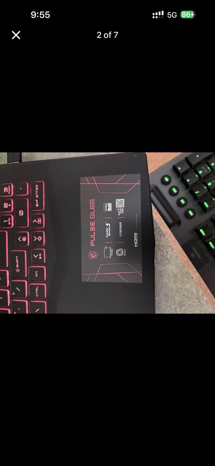 MSI Pulse GL66 15.6″ Gaming Laptop i5-11400H 8GB 477GB SSD RTX 3050