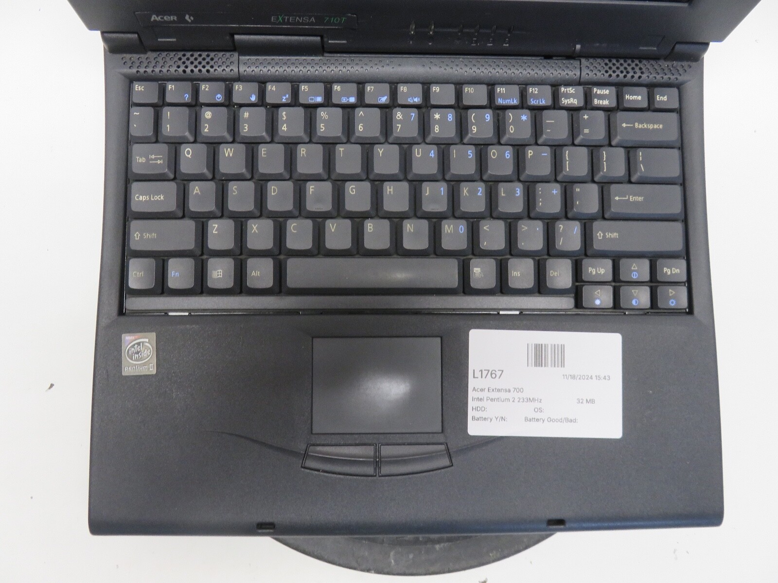 Acer Extensa 700 Intel Pentium 2 233MHz 32 MB NO HDD No Batt