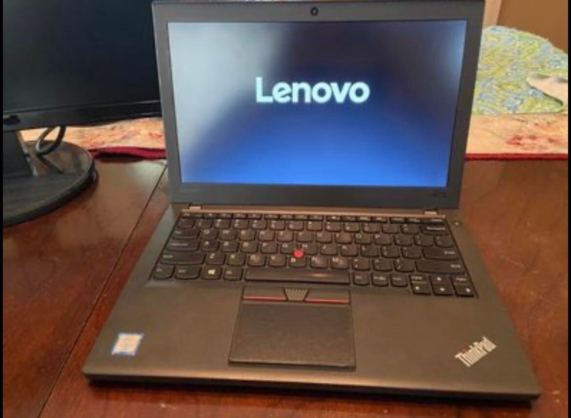 Lenova think pad 12.5 inch screen, acer monitor, headset, ethernet cable