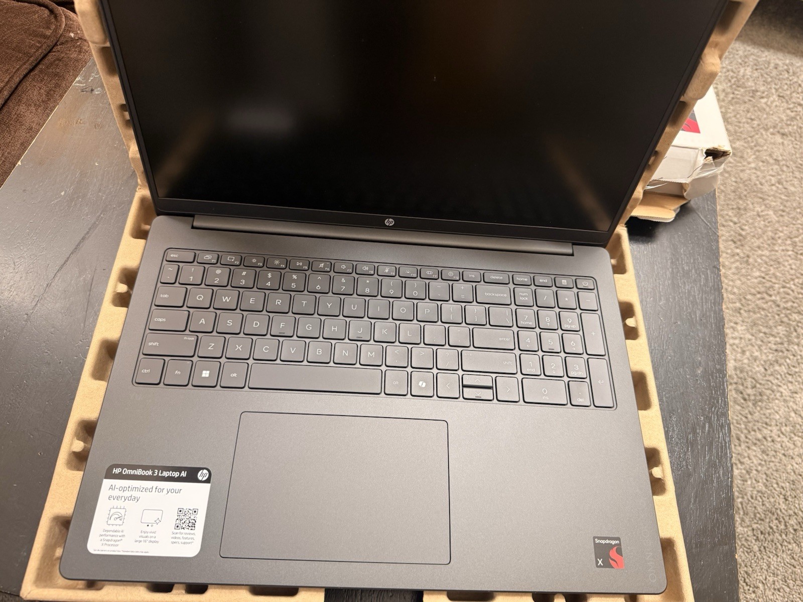 HP OmniBook 3 Laptop AI 16″ Snapdragon X 16GB 512GB SSD Win11 Home Gray